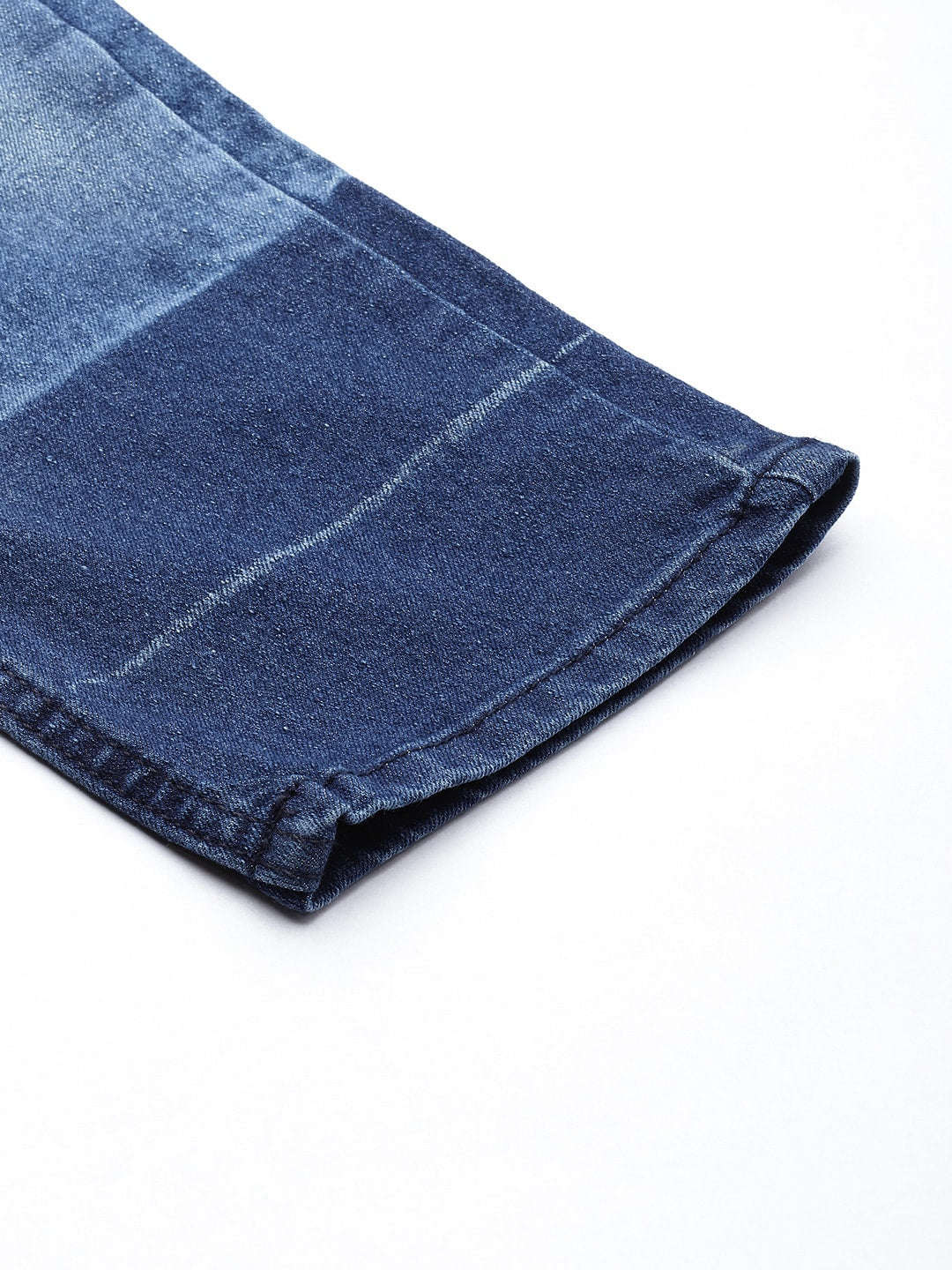 Men's Blue Slim Fit Solid Casual Jeans - Image 7