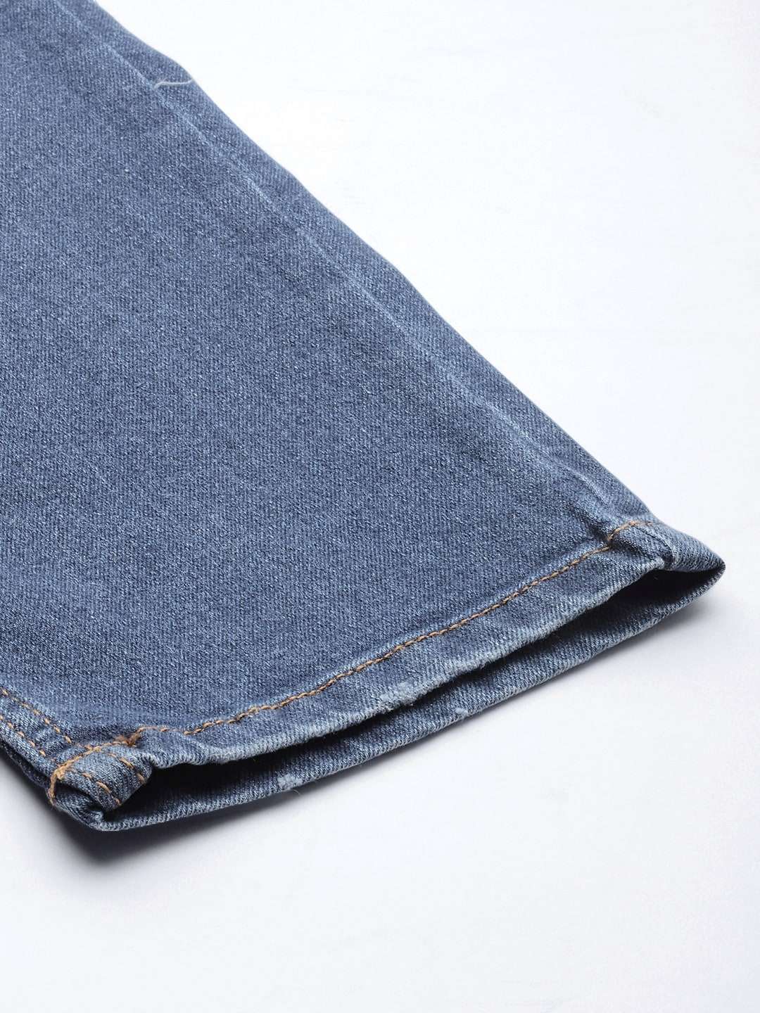 Men's Blue Slim Fit Solid Casual Jeans - Image 7
