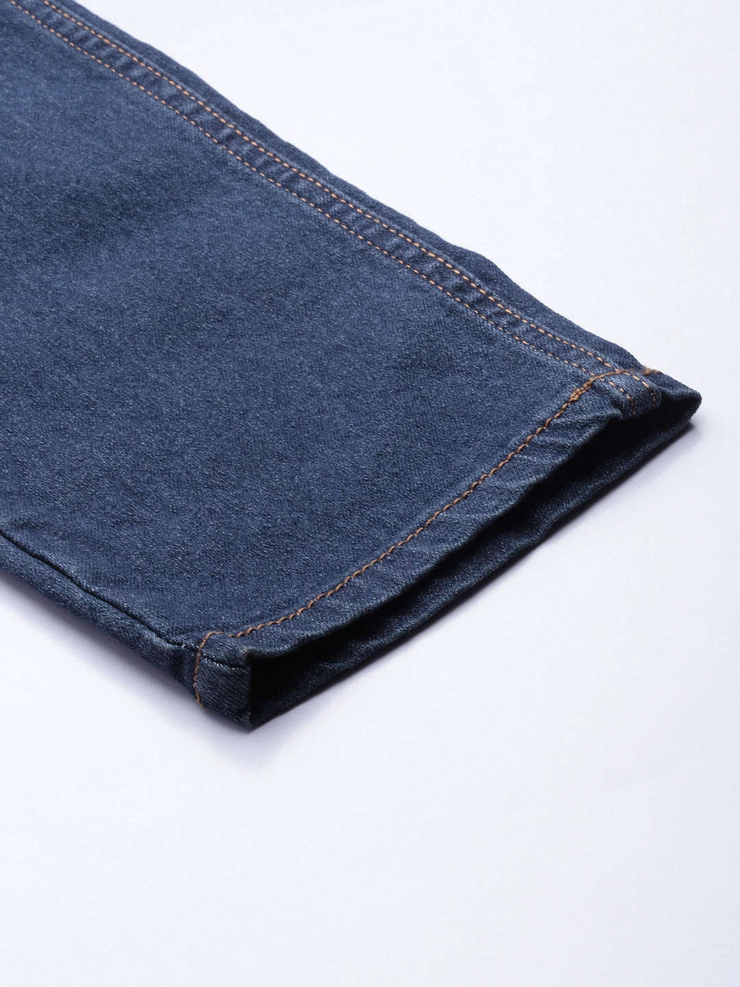 Men's Blue Slim Fit Solid Casual Jeans - Image 7