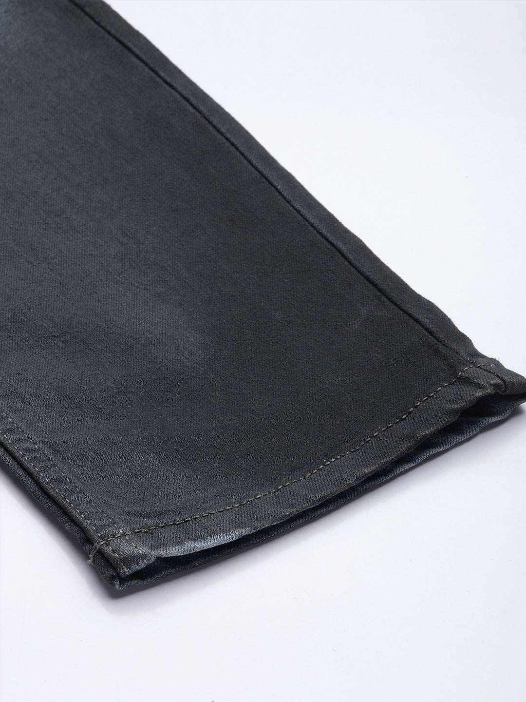 Men's Light Blue Slim Fit Solid Casual Jeans - Image 7