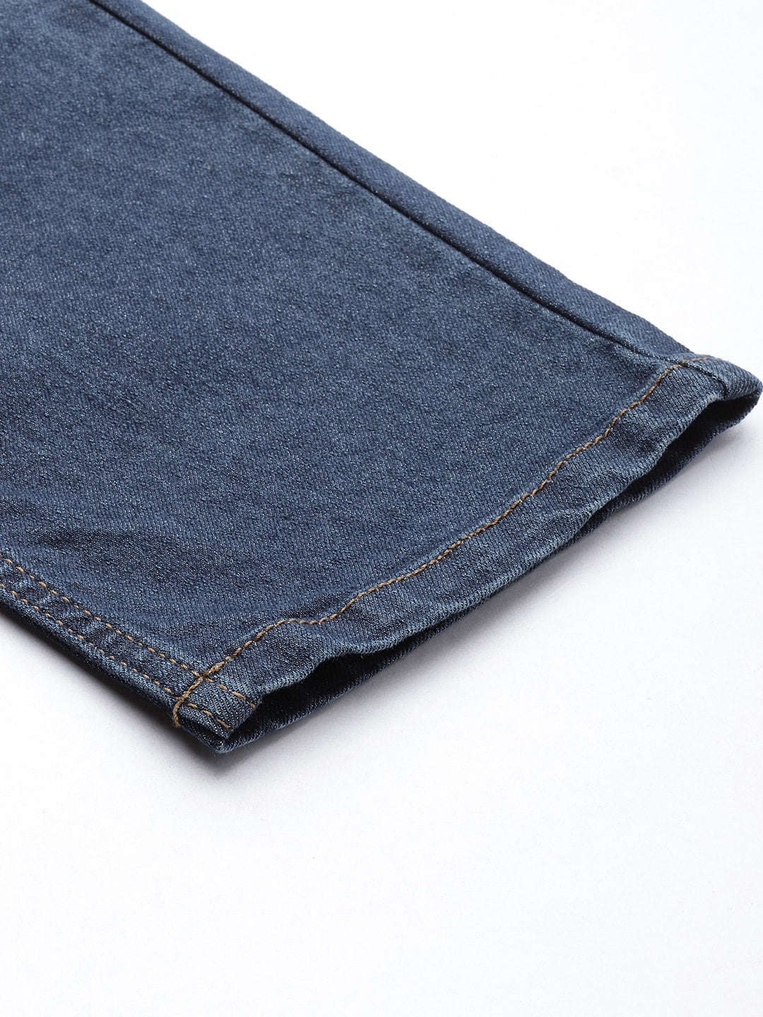 Men's Blue Slim Fit Printed Casual Jeans - Image 7