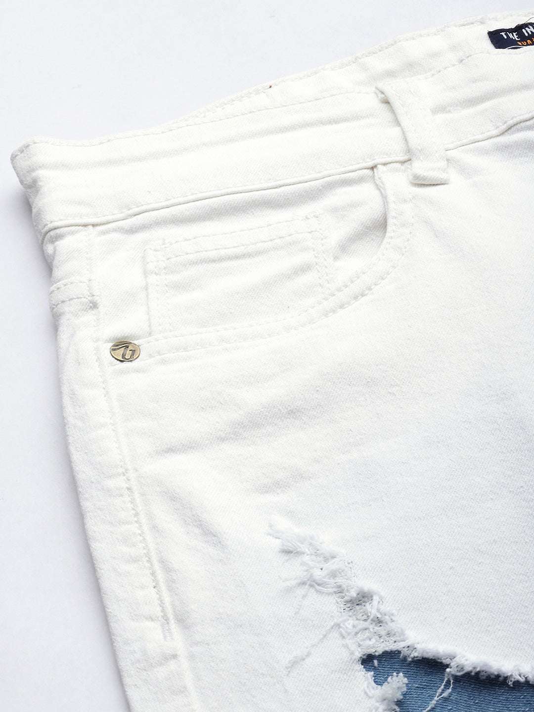 Men's White Slim Fit Solid Casual Jeans - Image 6