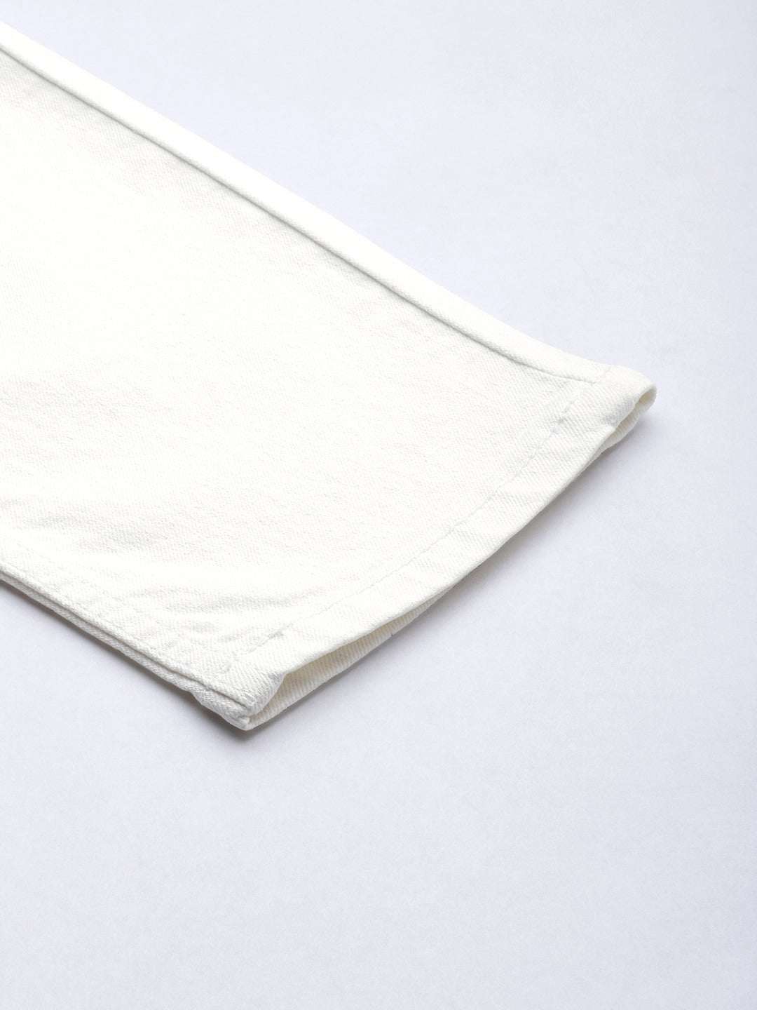 Men's White Slim Fit Solid Casual Jeans - Image 7