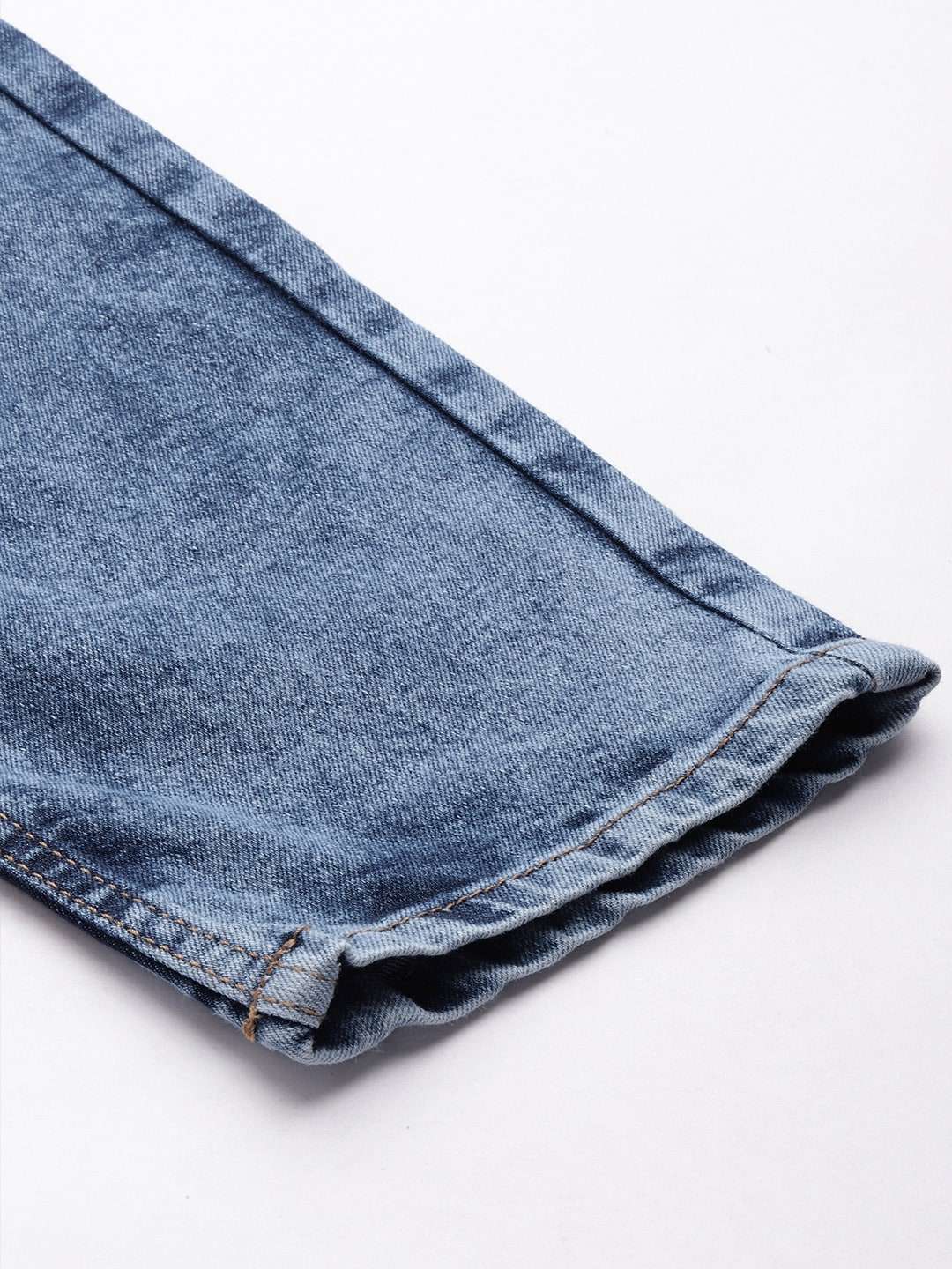 Men's Blue Slim Fit Solid Casual Jeans - Image 7