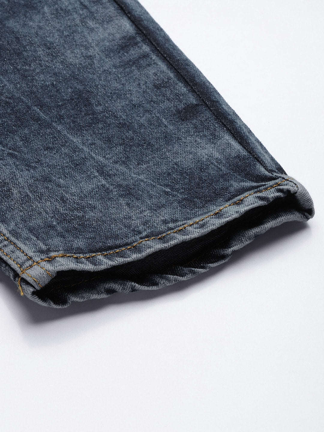 Men's Blue Slim Fit Solid Street Wear Jeans - Image 7