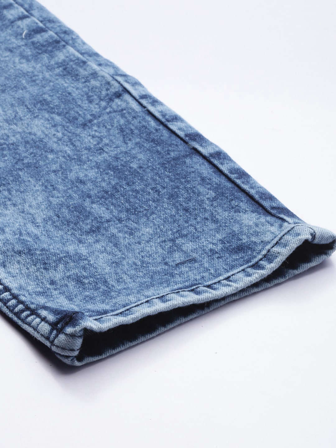 Men's Blue Slim Fit Solid Casual Jeans - Image 7