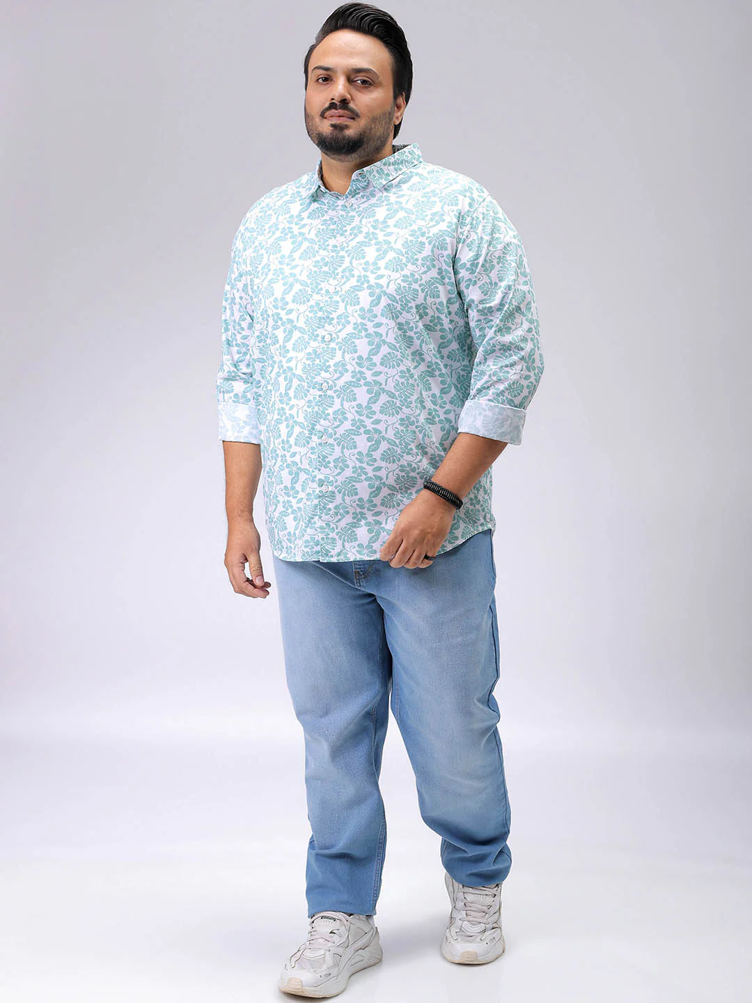 Men's Plus Size Floral Casual Shirt - Image 4