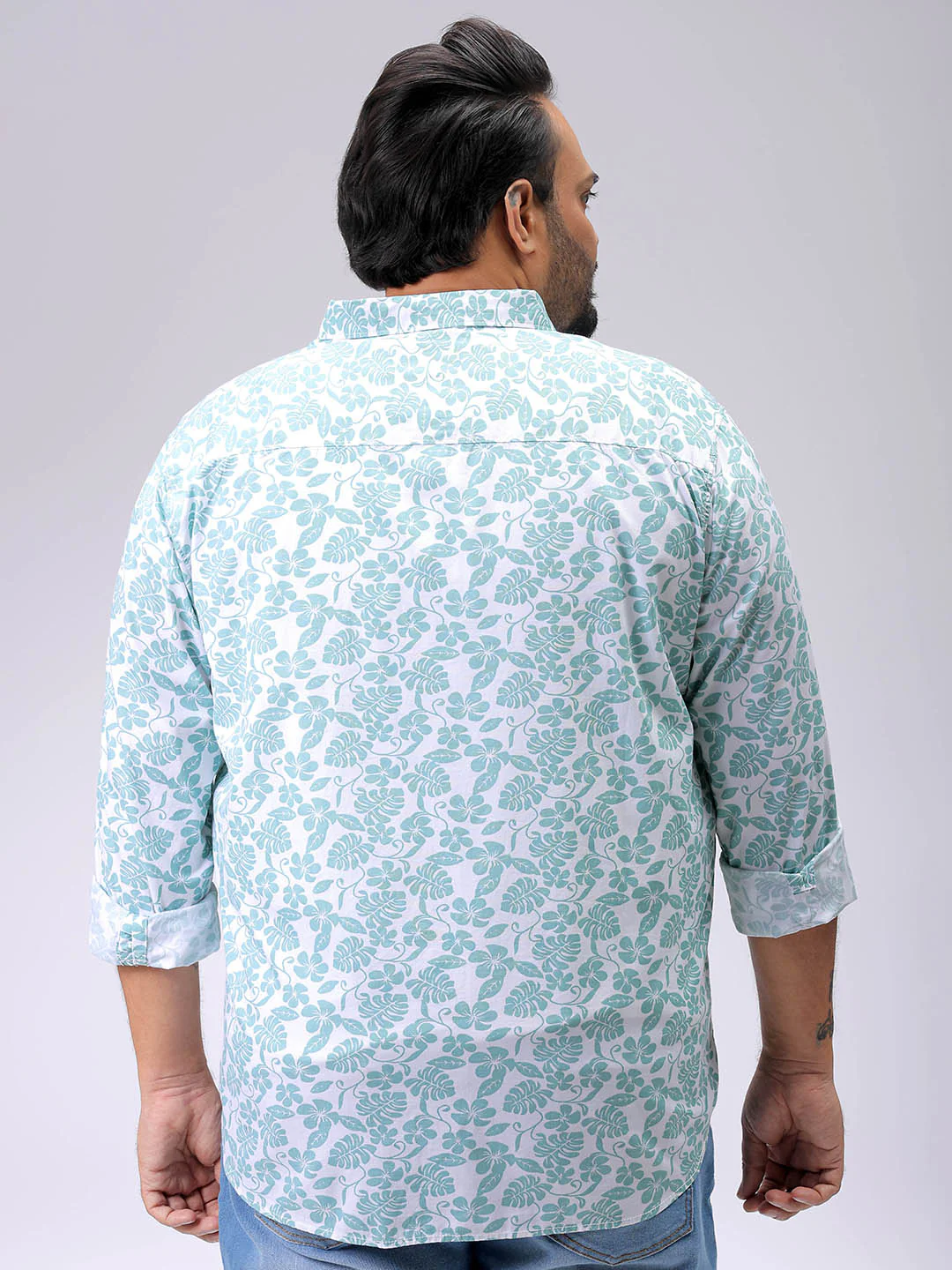 Men's Plus Size Floral Casual Shirt - Image 5