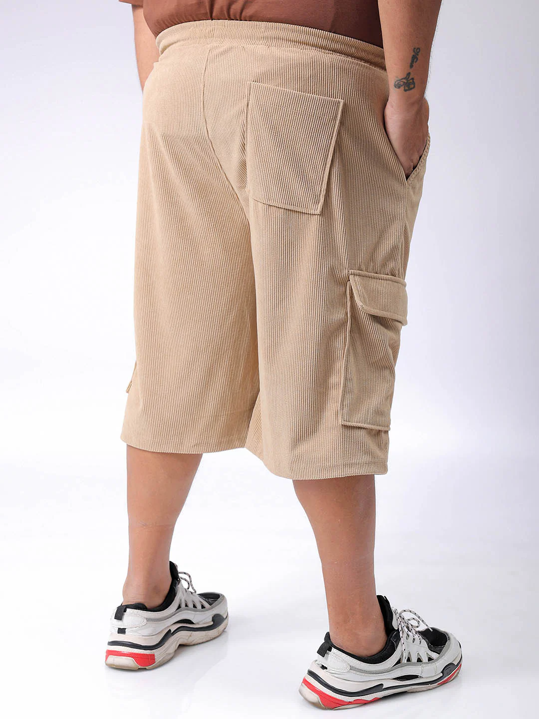 Men's Plus Size Loose Fit Mid Rise Cargo Shorts - Image 5