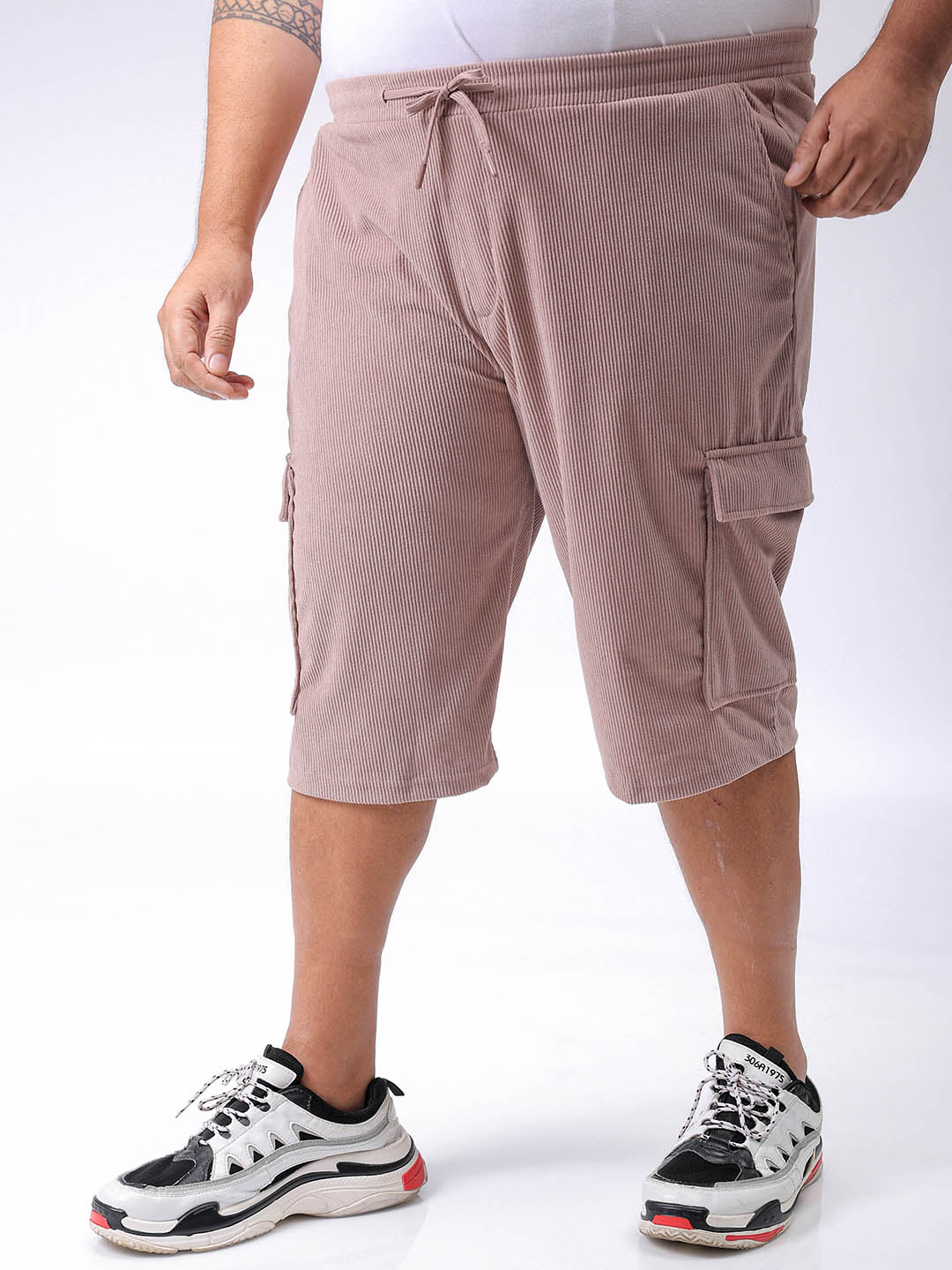 Men's Plus Size Loose Fit Mid Rise Cargo Shorts - Image 2