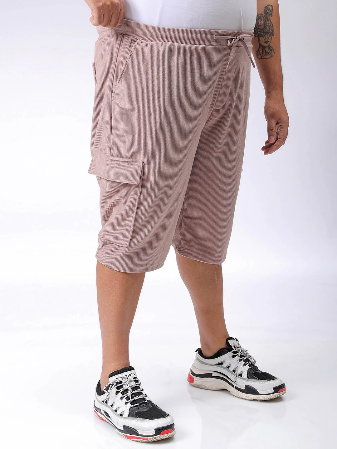 Men's Plus Size Loose Fit Mid Rise Cargo Shorts - Image 3