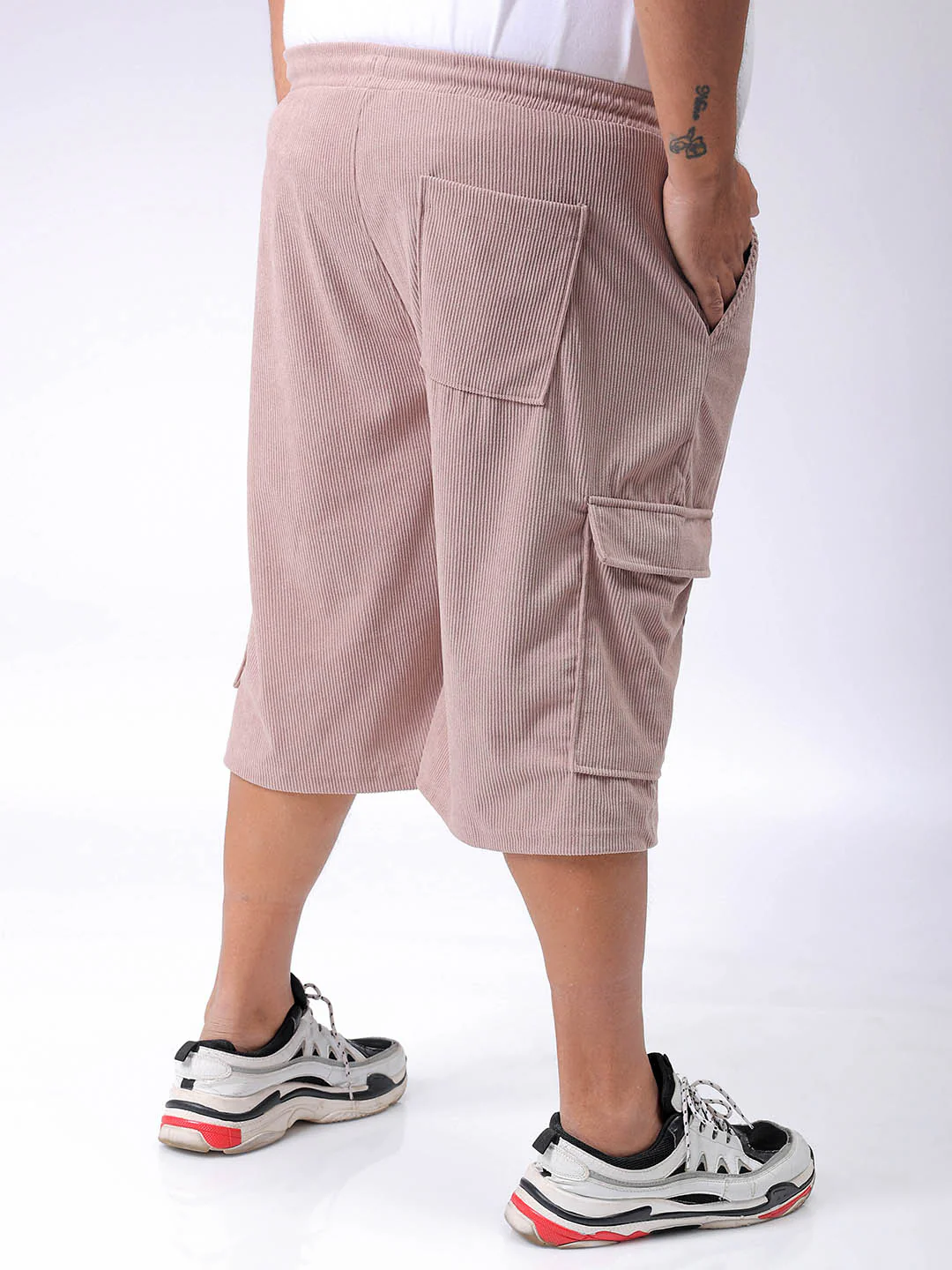 Men's Plus Size Loose Fit Mid Rise Cargo Shorts - Image 5