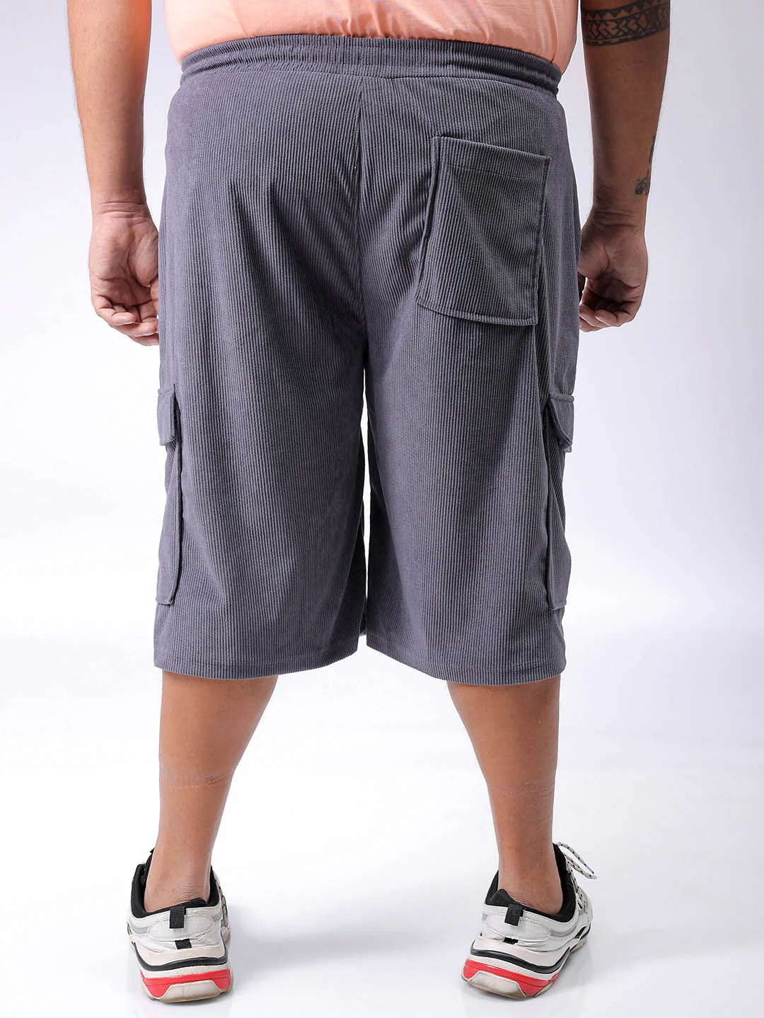 Men's Plus Size Loose Fit Mid Rise Cargo Shorts - Image 5