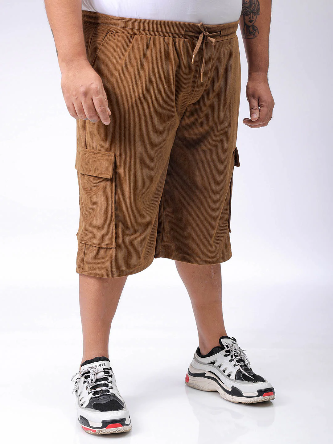 Men's Plus Size Loose Fit Mid Rise Cargo Shorts - Image 3