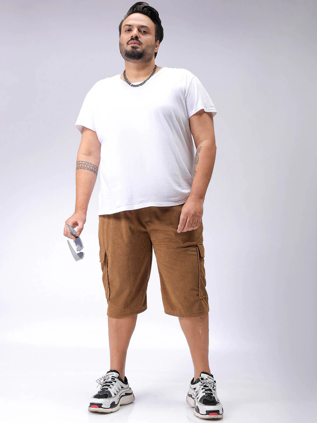 Men's Plus Size Loose Fit Mid Rise Cargo Shorts - Image 4