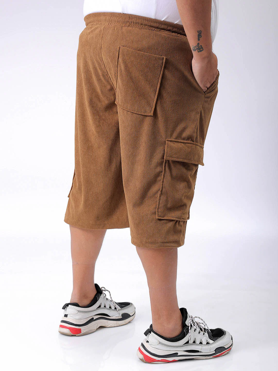 Men's Plus Size Loose Fit Mid Rise Cargo Shorts - Image 5
