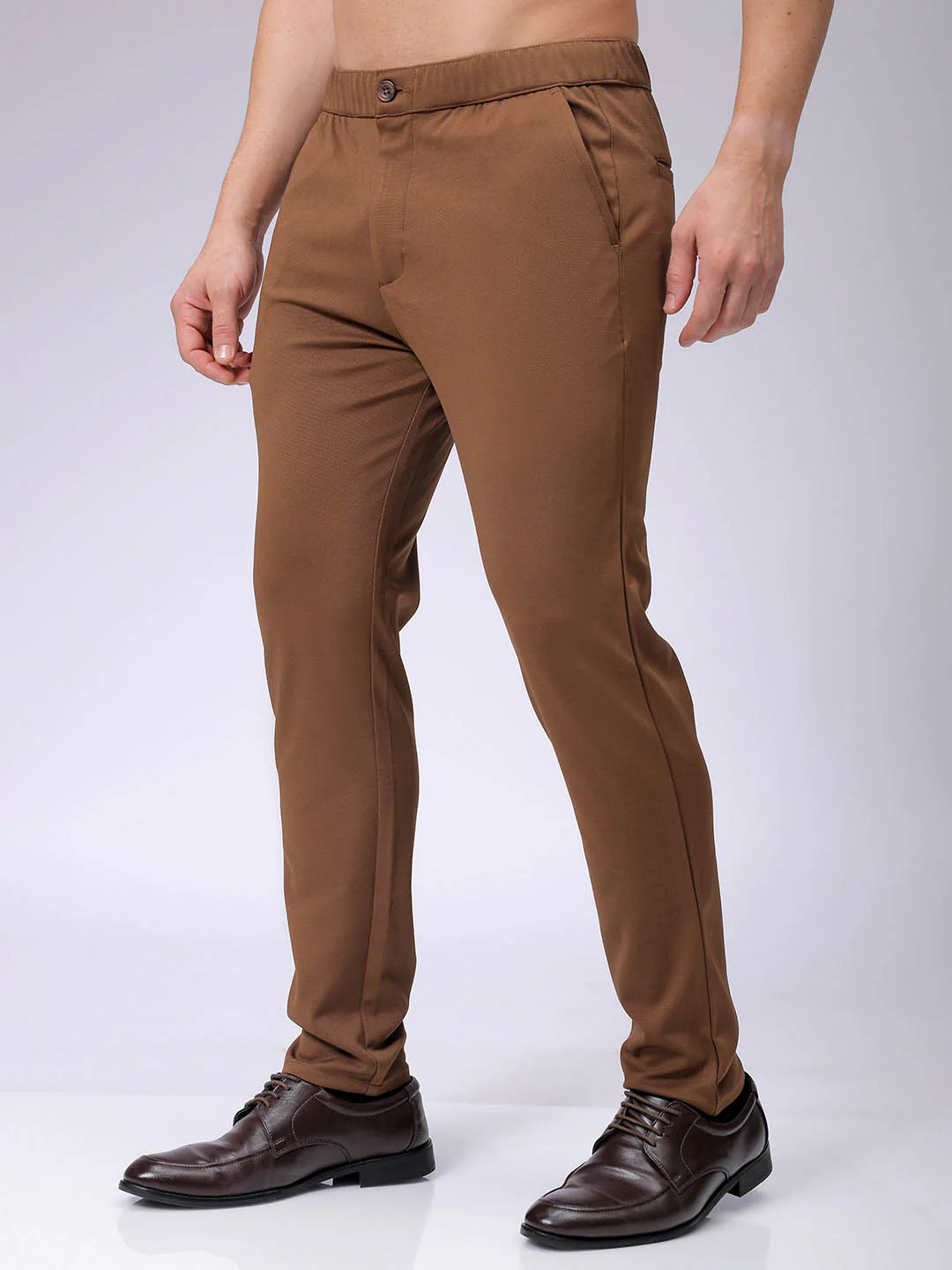 Men's Nutshell Slim Fit Textured Formal Trouser - Image 2
