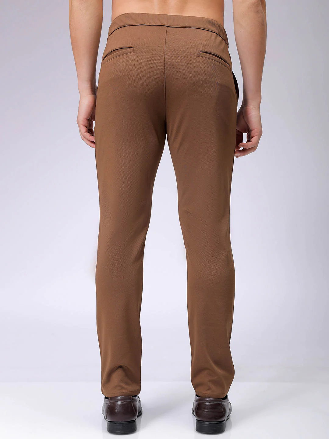 Men's Nutshell Slim Fit Textured Formal Trouser - Image 5