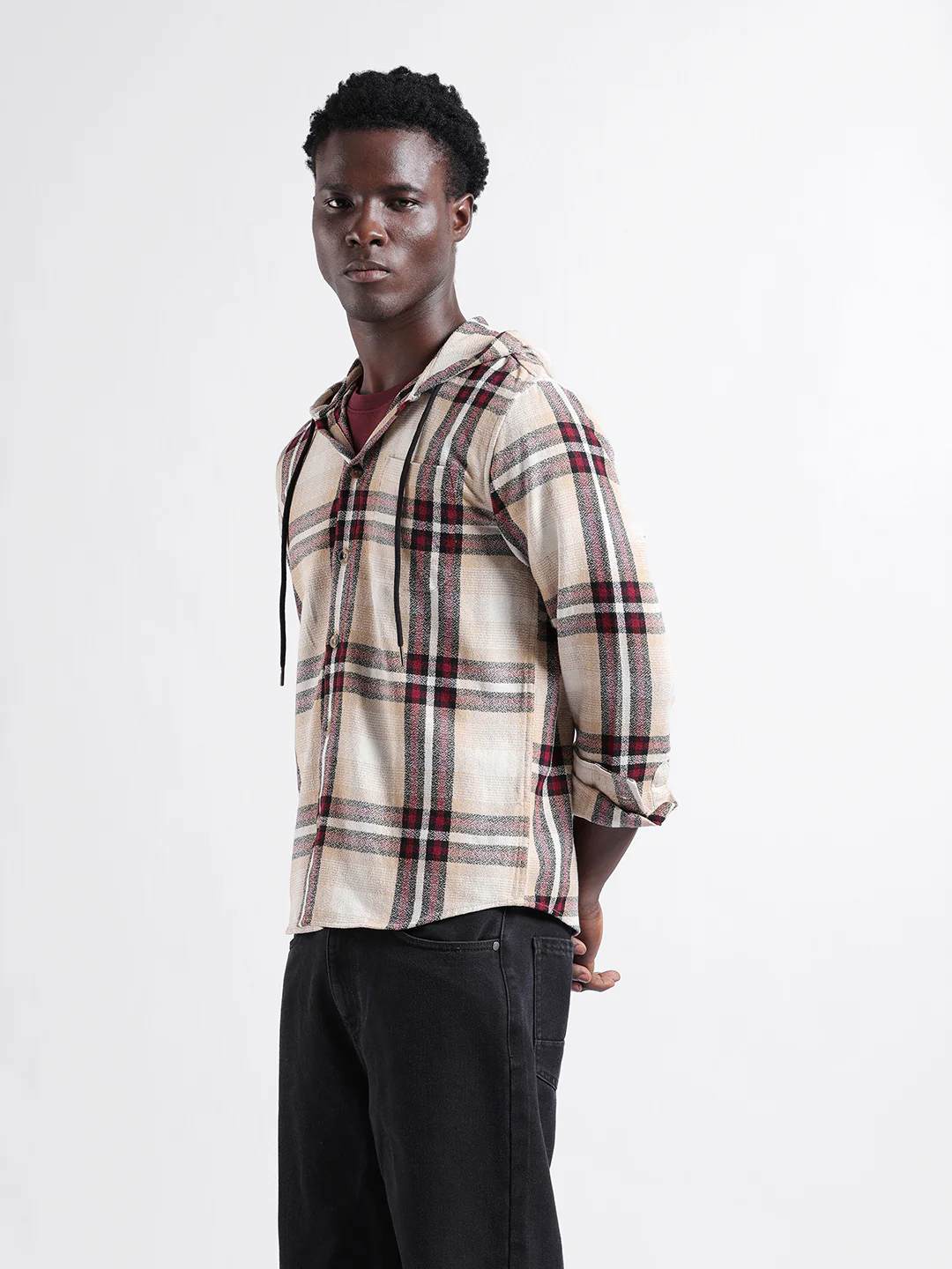 Men's Biscuit Regular Fit Checkered Casual Shirt - Image 2