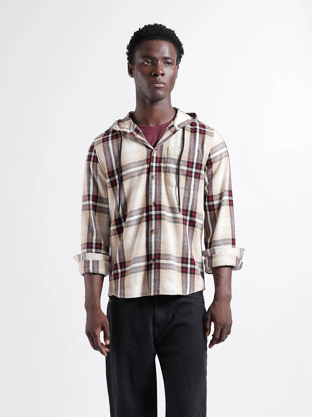 Men's Biscuit Regular Fit Checkered Casual Shirt - Image 7