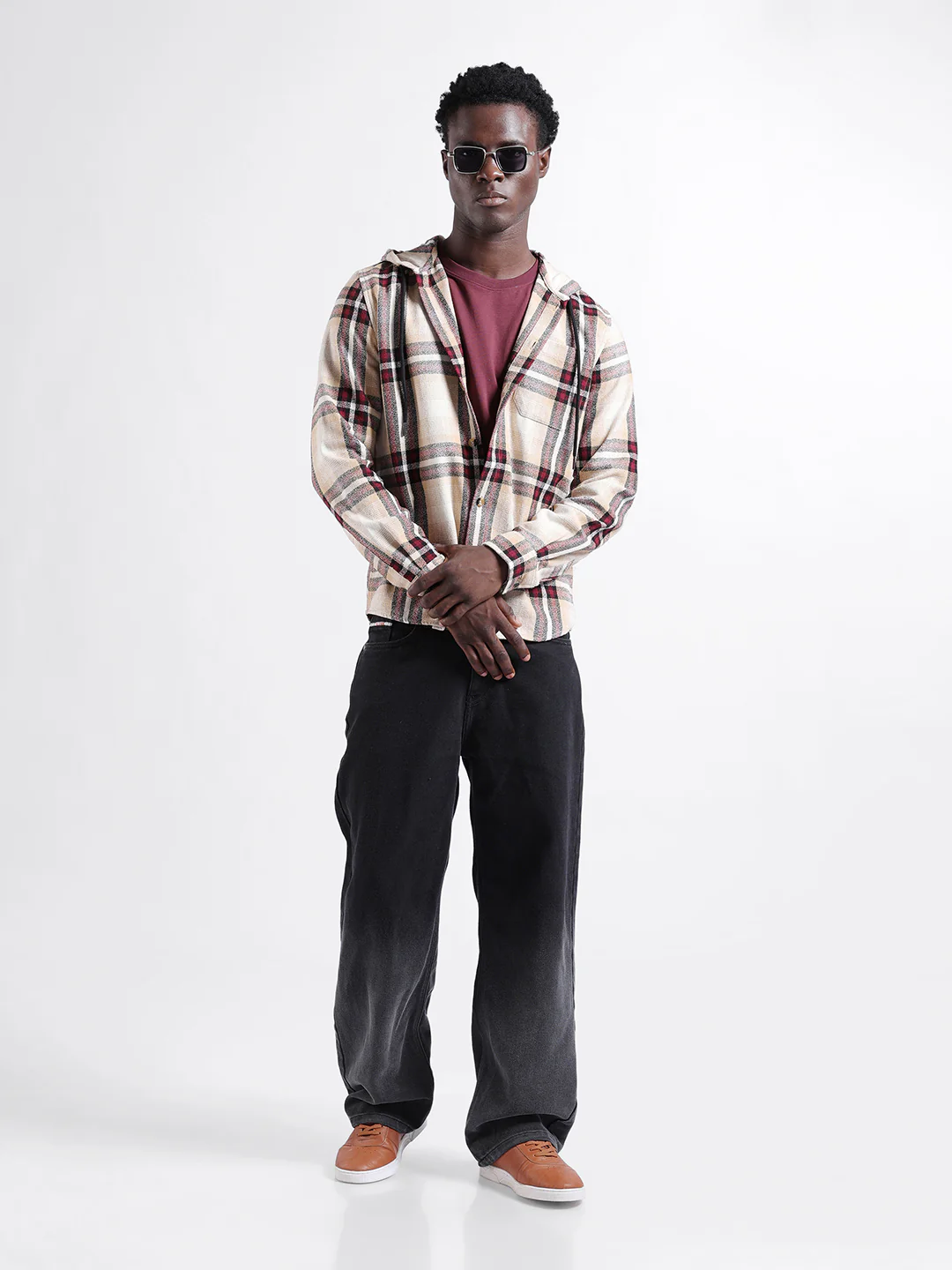 Men's Biscuit Regular Fit Checkered Casual Shirt - Image 8