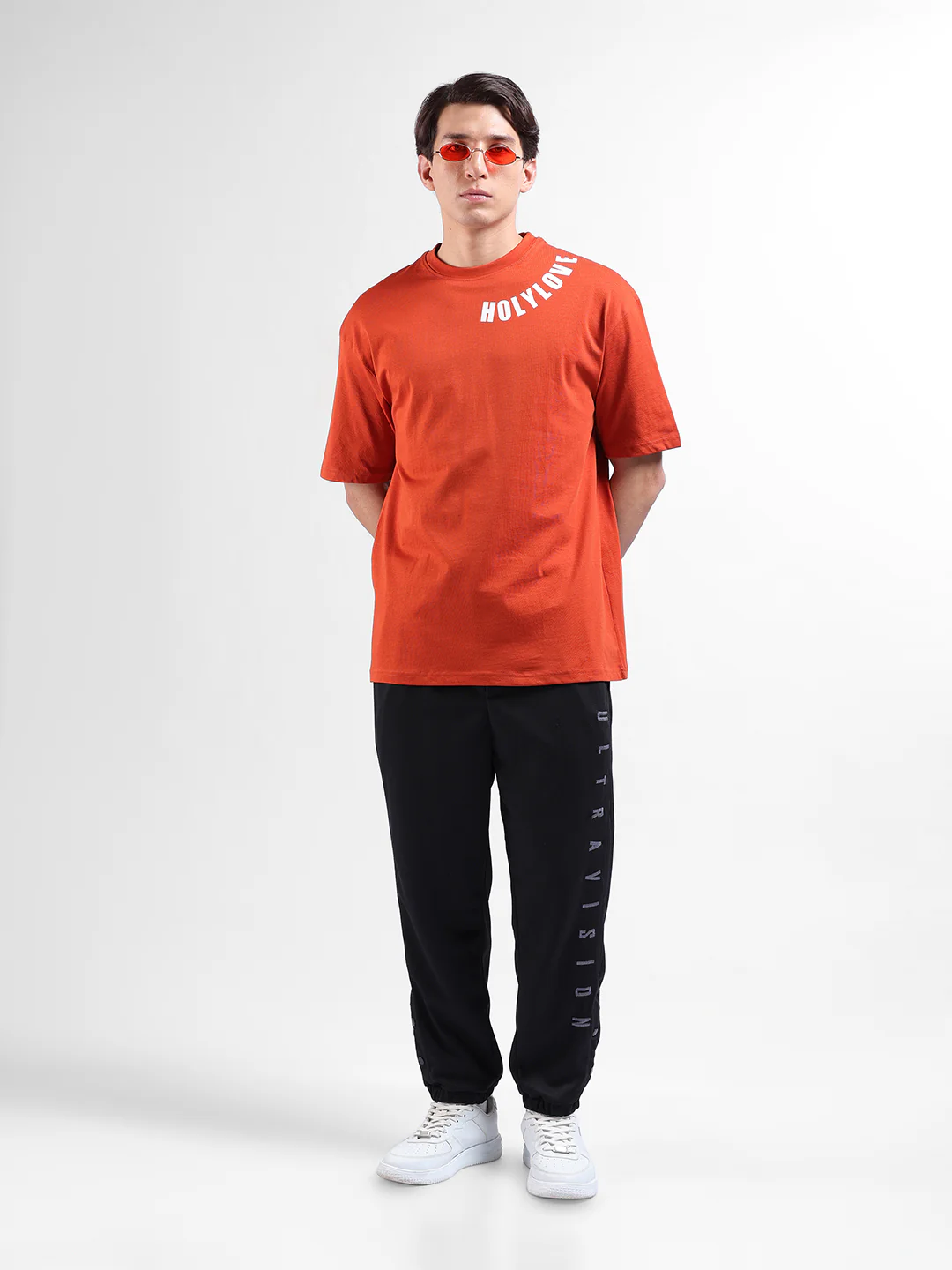 Men's Black Relaxed Fit Embroided Street Wear Jogger - Image 6