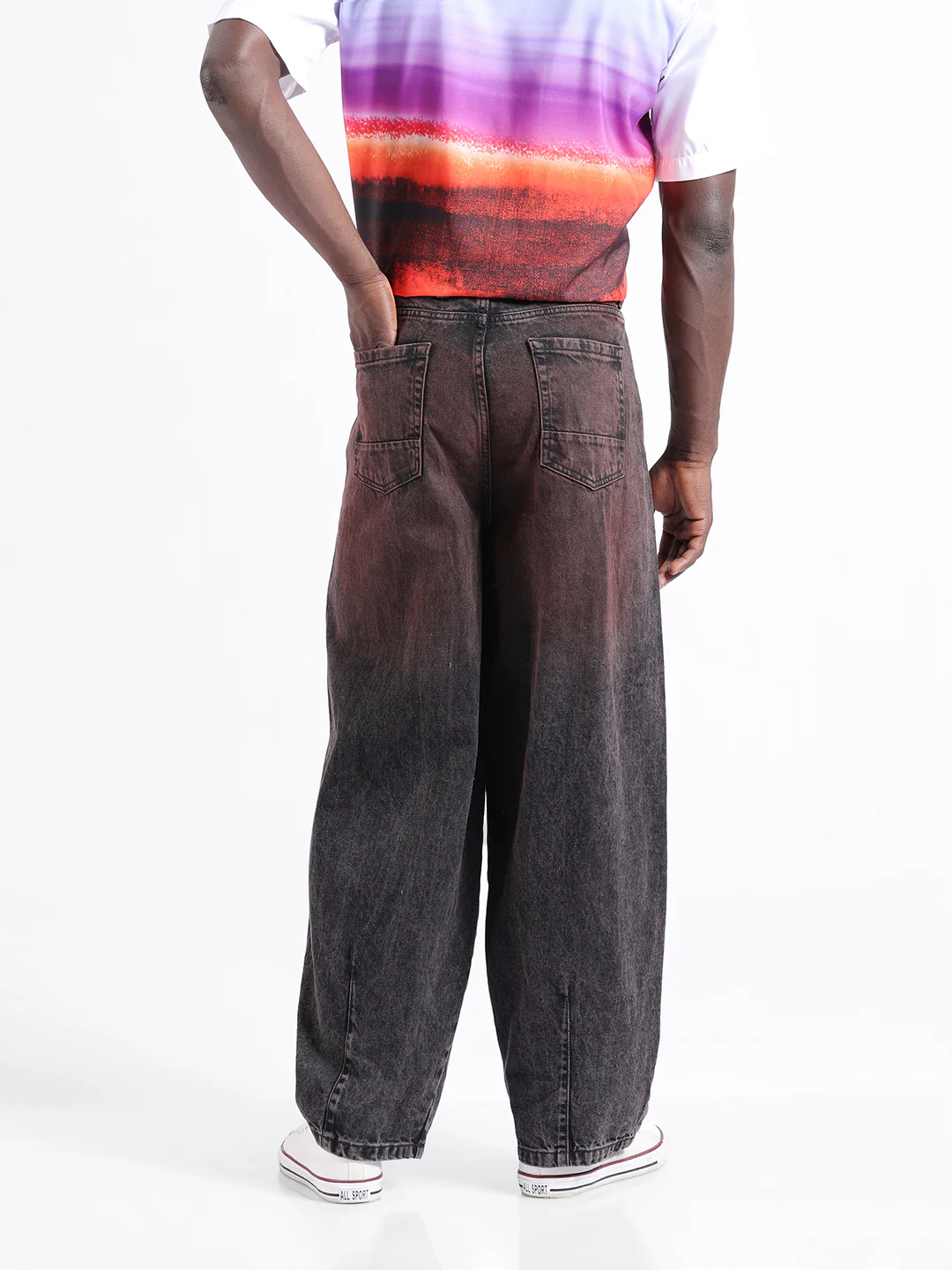Men's Brown Skater Fit Solid Street Wear Jeans - Image 2