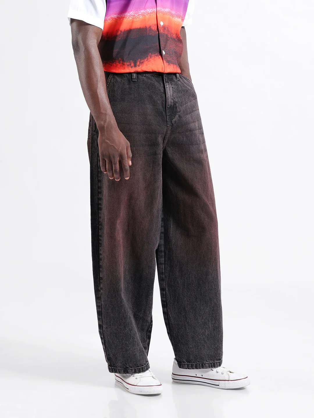 Men's Brown Skater Fit Solid Street Wear Jeans - Image 3