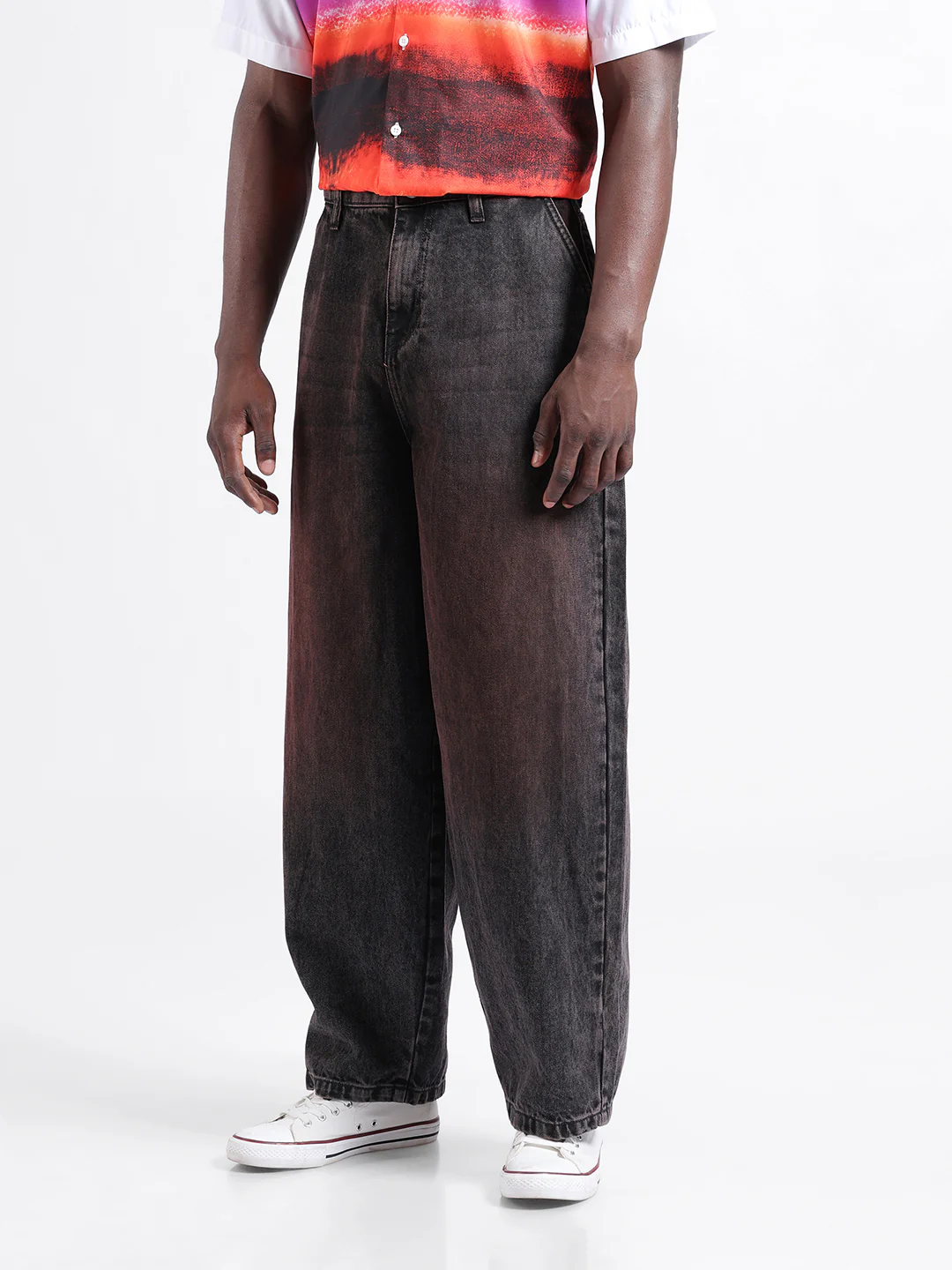 Men's Brown Skater Fit Solid Street Wear Jeans - Image 4