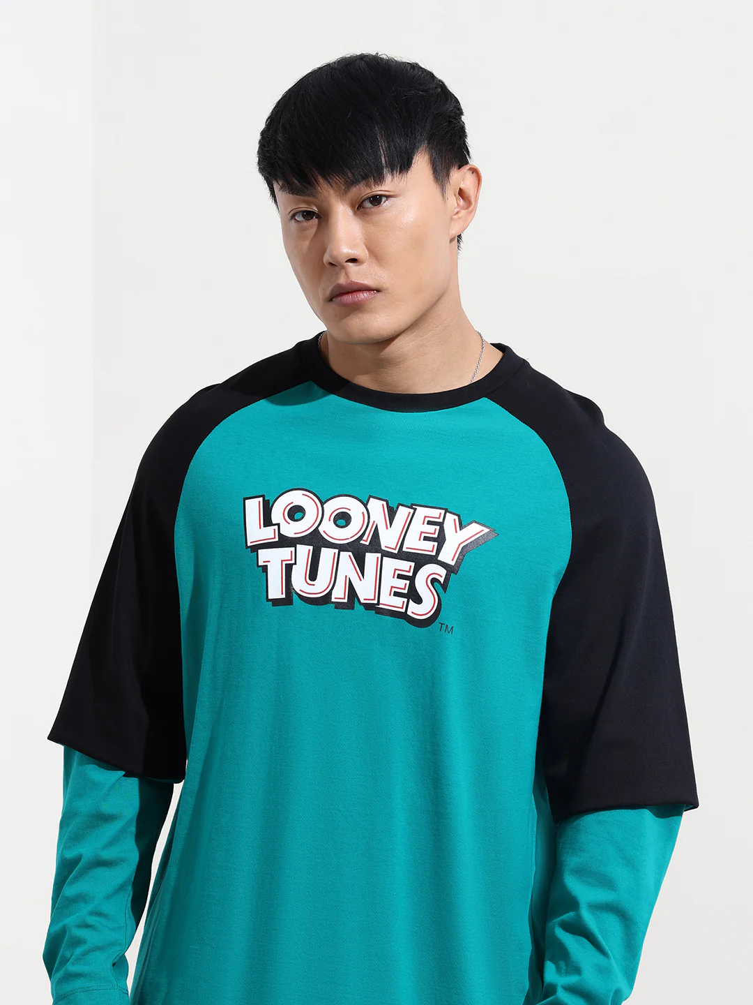 Men's Green Oversized Fit Character Tom & Jerry Printed Crew Neck T-Shirt - Image 5