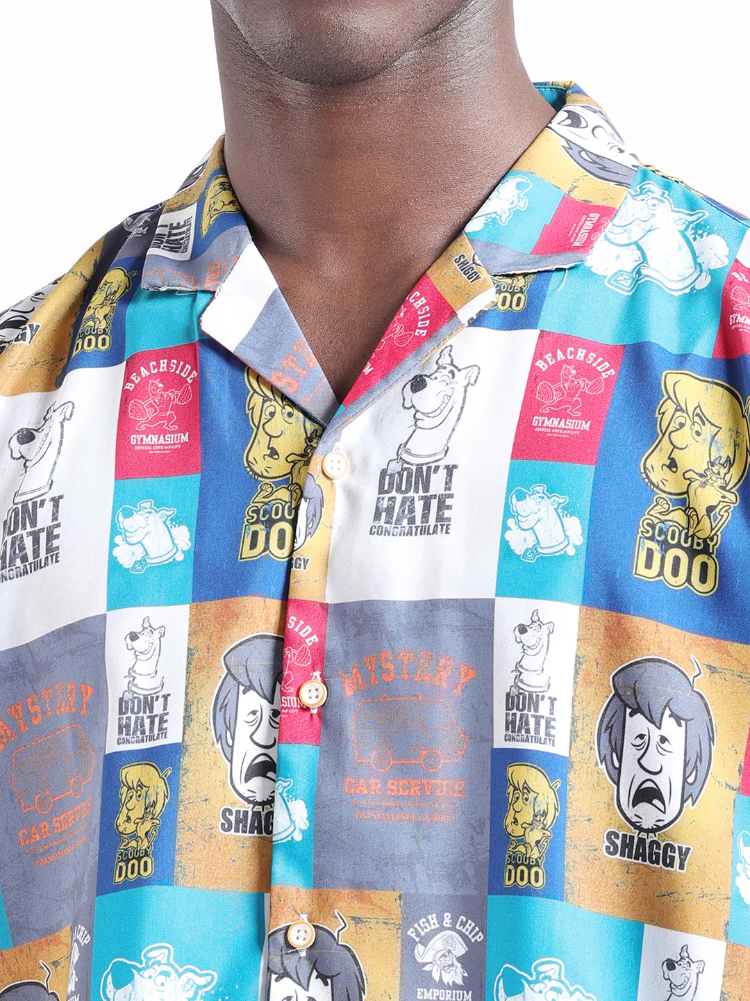 Men's Multicolor Relaxed Fit Character Scooby-Doo Printed Shirt - Image 5