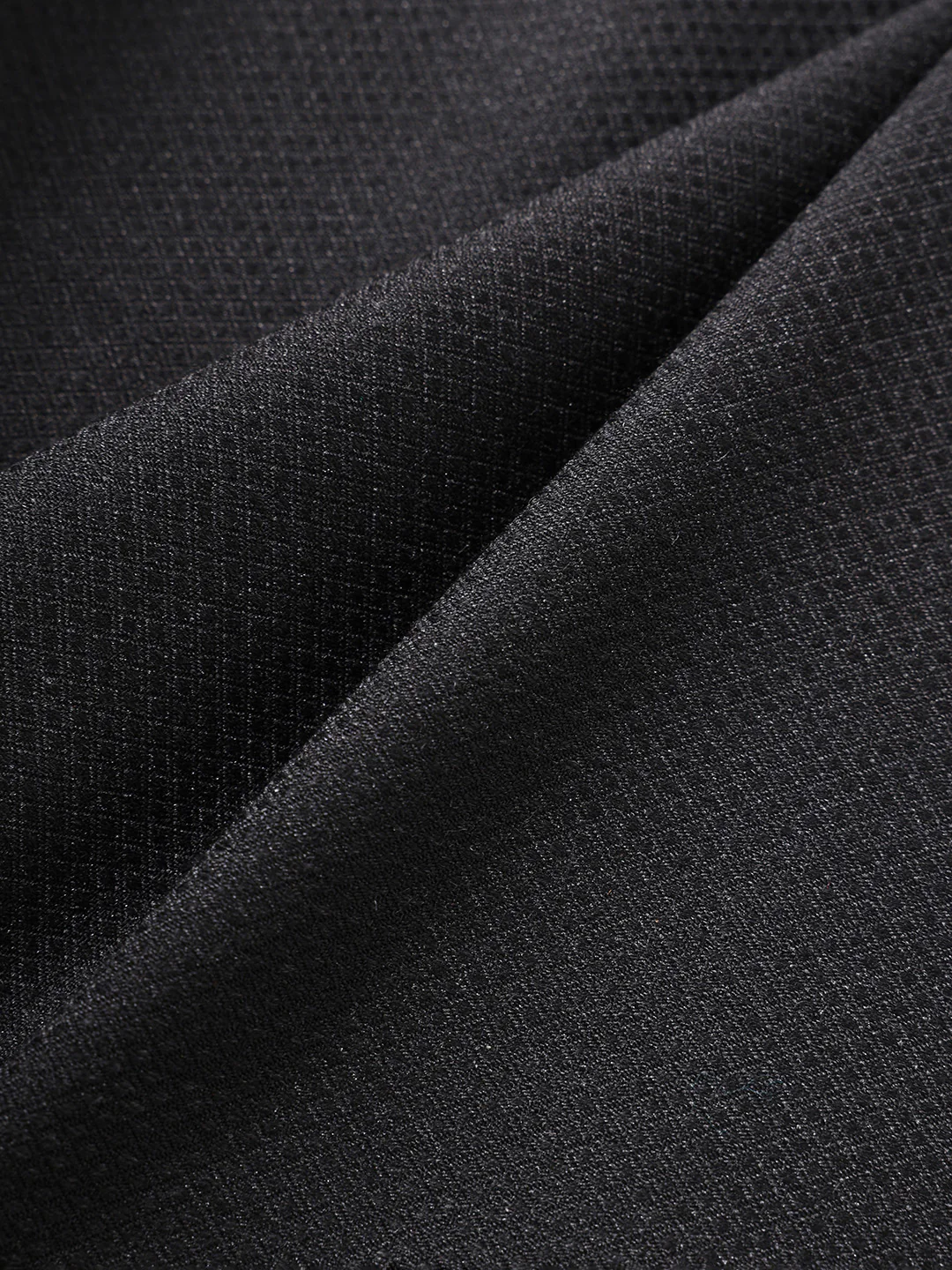 Men's Black Regular Fit Solid Formal Trouser - Image 7