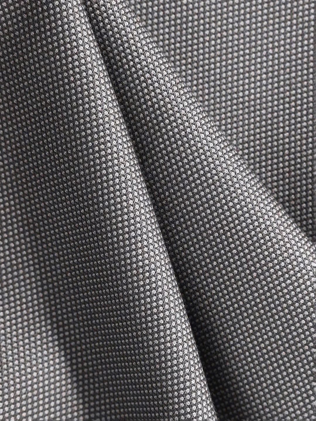Men's Grey Regular Fit Solid Formal Trouser - Image 7