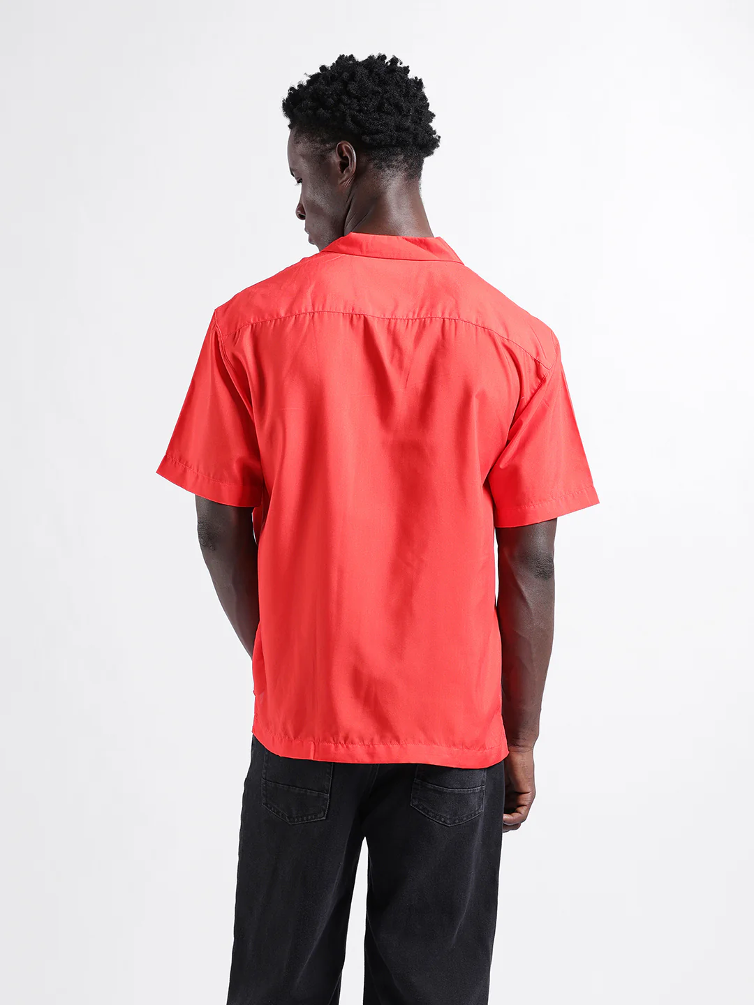 Men's Orange Relaxed Fit Character Printed Shirt - Image 7