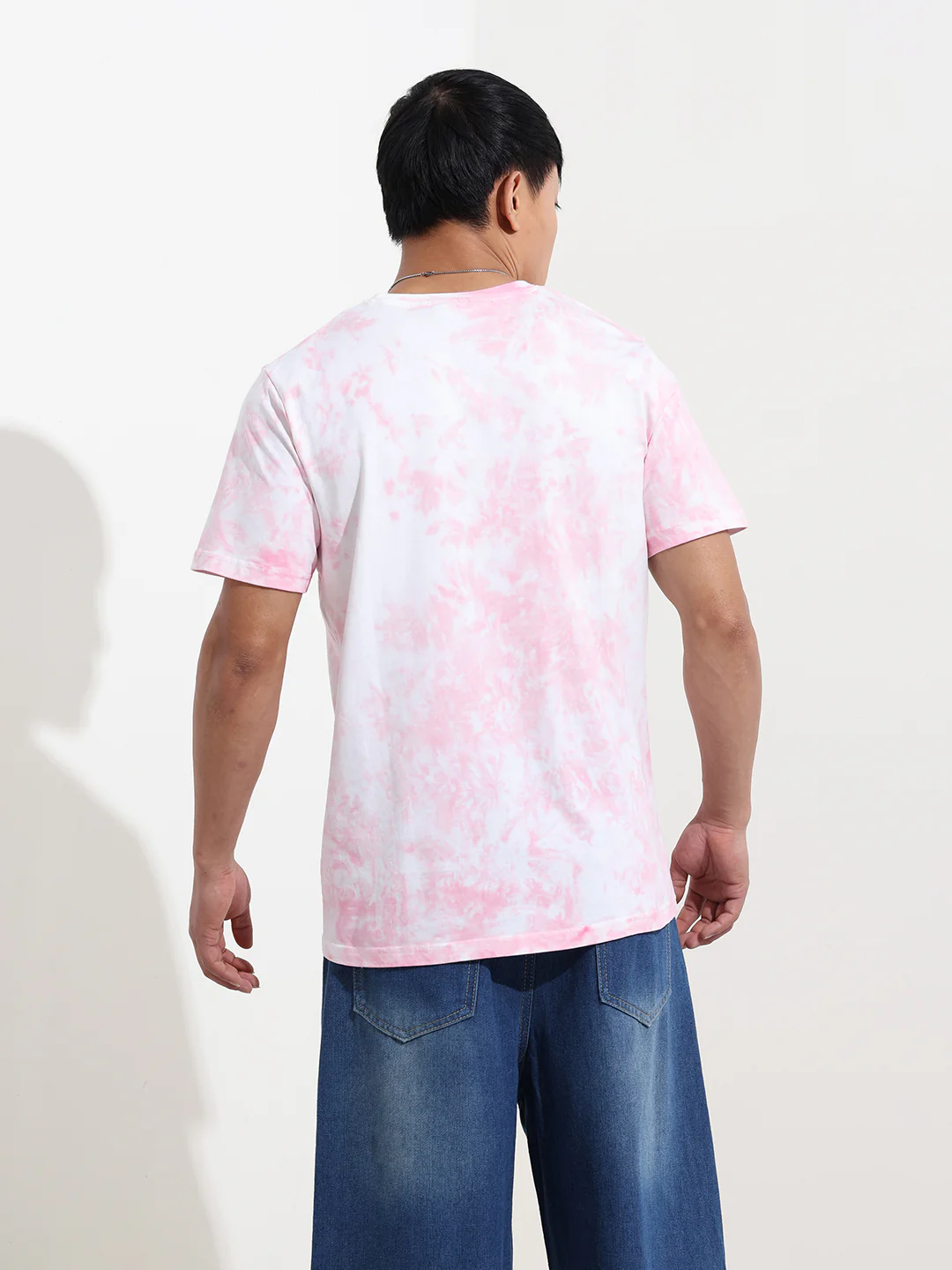 Men's Pink Slim Fit Printed Looney Tunes  Crew Neck T-Shirt - Image 7
