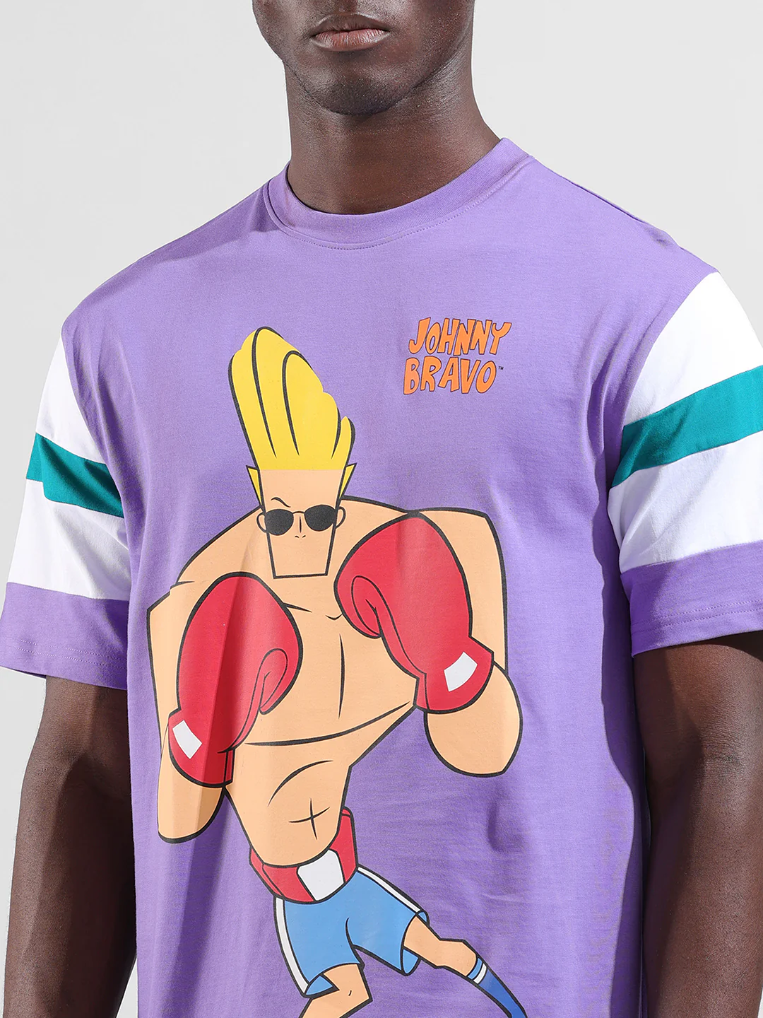 Pure Cotton's Johny Bravo Printed Drop-Shoulder Sleeves Boxy T-shirt - Image 6
