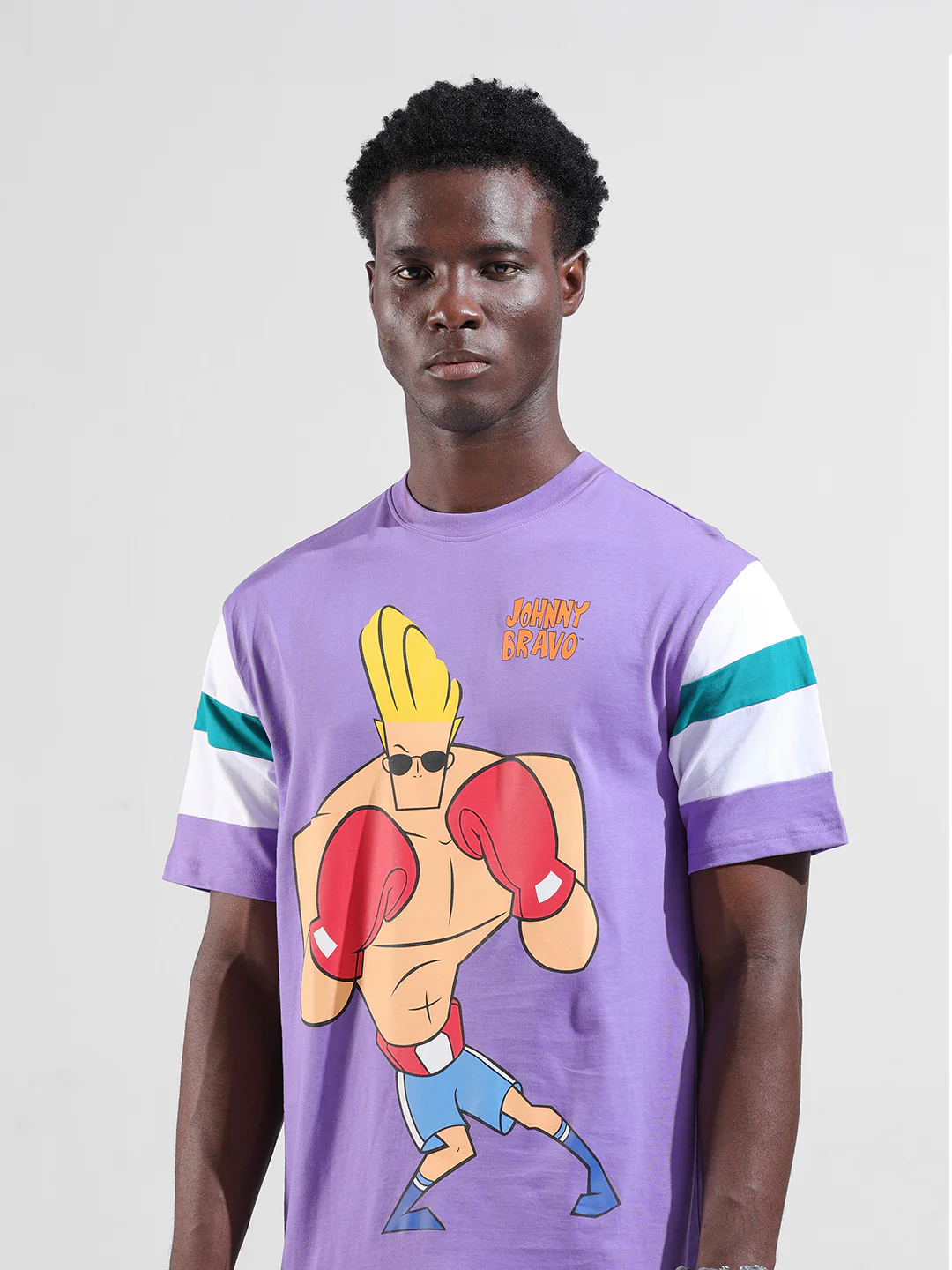 Pure Cotton's Johny Bravo Printed Drop-Shoulder Sleeves Boxy T-shirt - Image 8