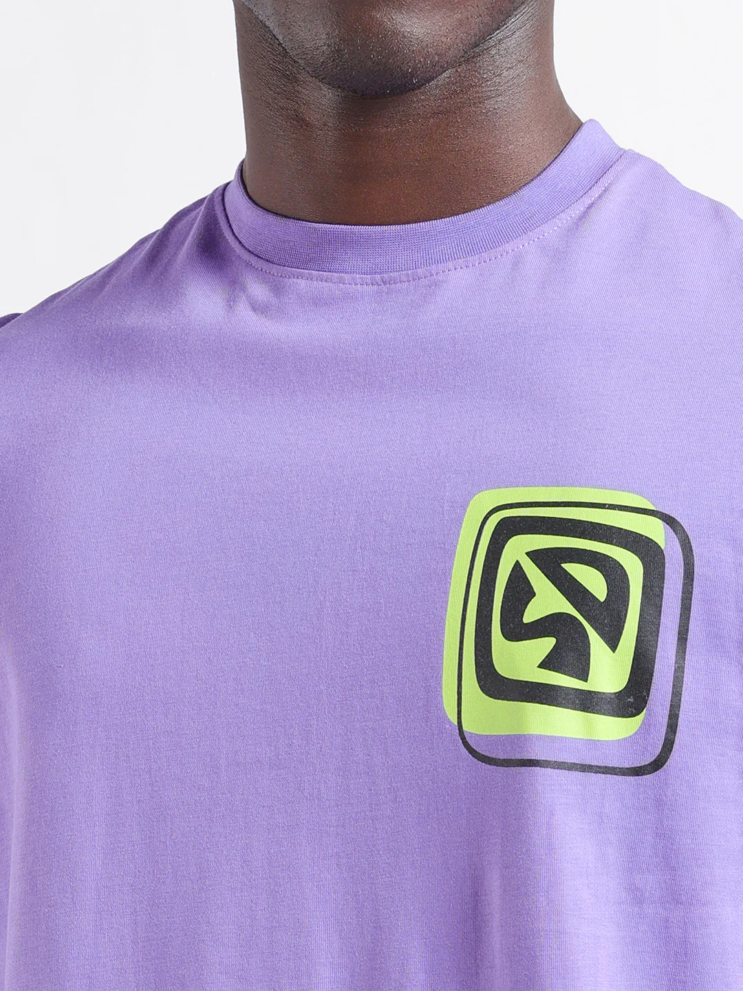 Men's Purple Boxy Fit Character Scooby-Doo Printed Crew Neck T-Shirt - Image 2