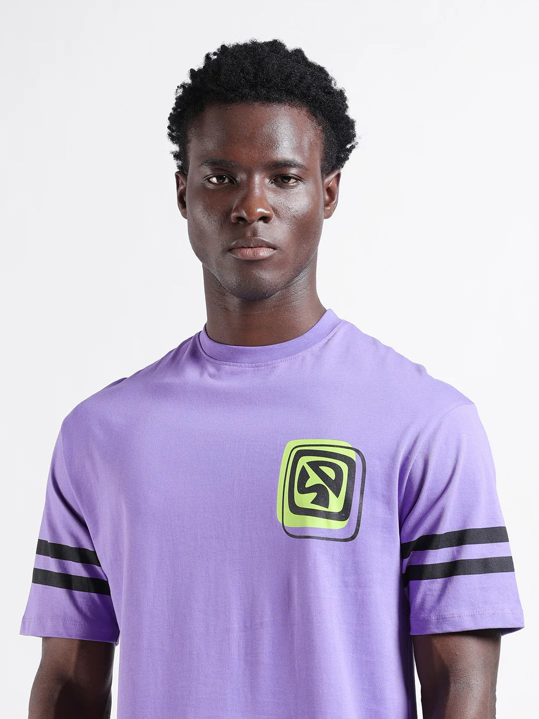 Men's Purple Boxy Fit Character Scooby-Doo Printed Crew Neck T-Shirt - Image 3