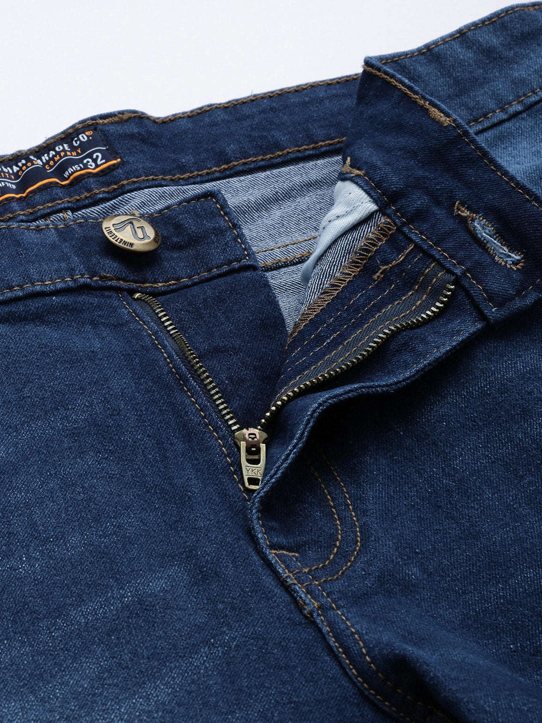 Men's Dark Blue Slim Fit Solid Street Wear Jeans - Image 5