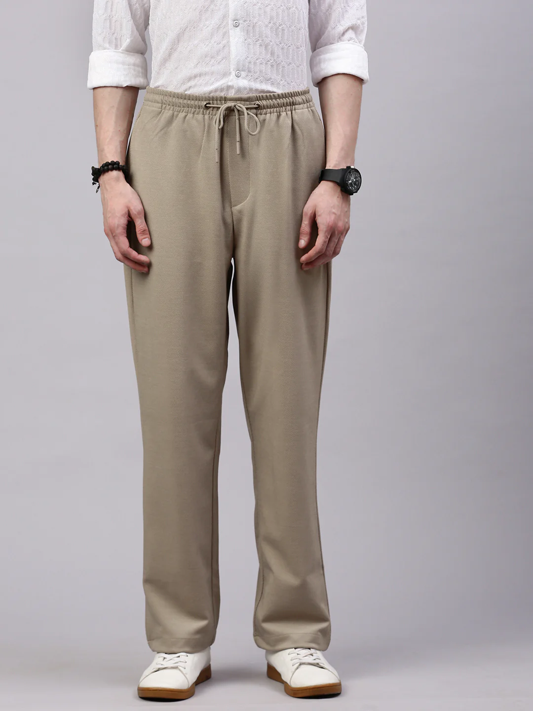 Men's Doeskin Relaxed Fit Solid Casual Jogger - Image 2