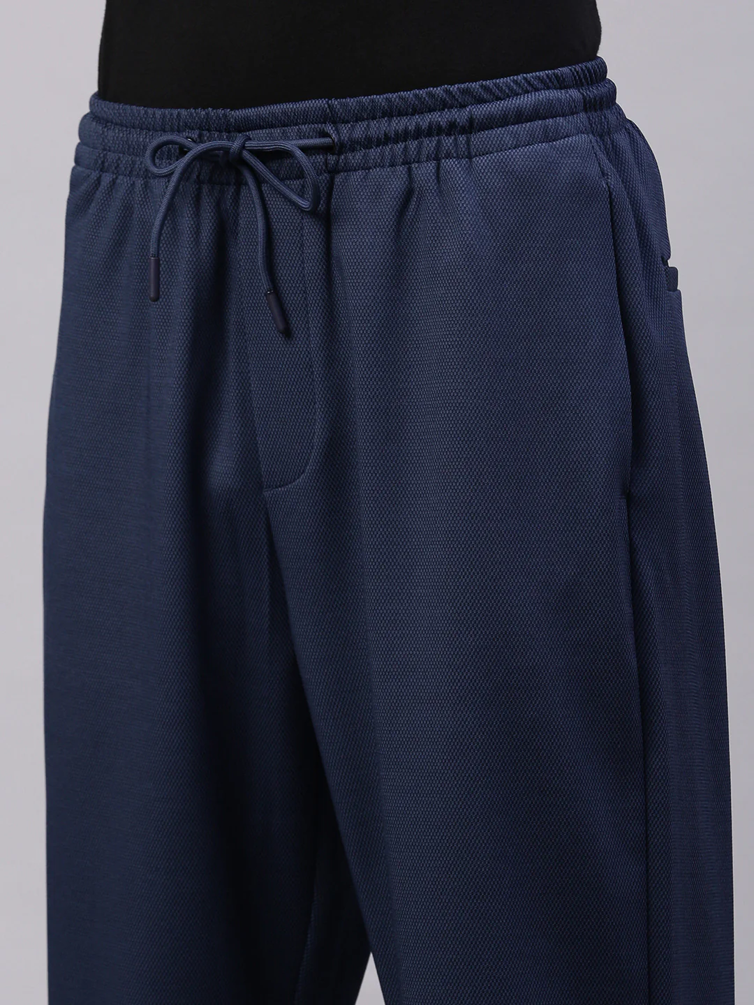 Men's English Blue Relaxed Fit Solid Casual Jogger - Image 6