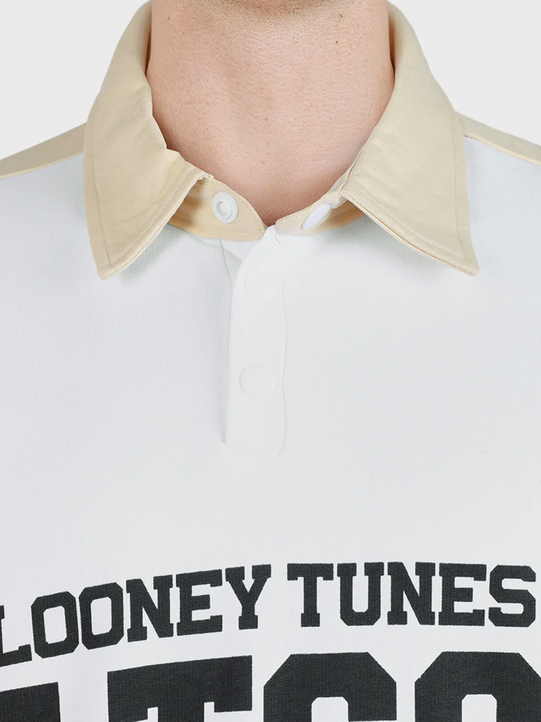 Men's Beige Boxy Fit Loony Tune character T-Shirt - Image 7