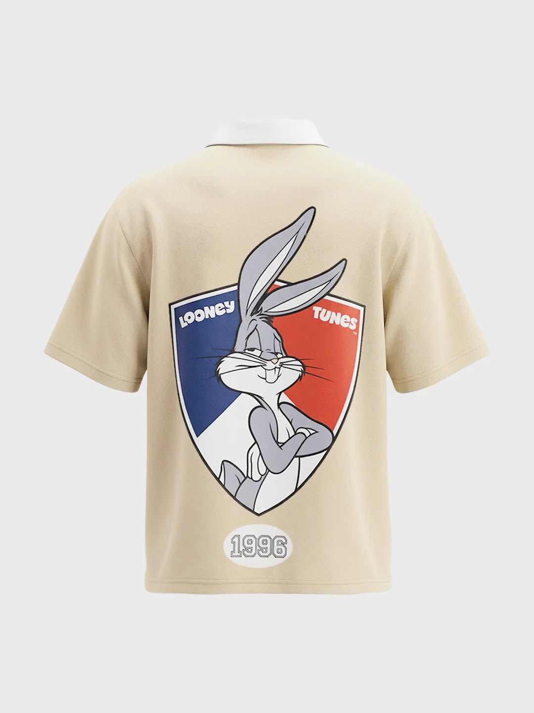 Men's Beige Boxy Fit Loony Tune character T-Shirt - Image 5