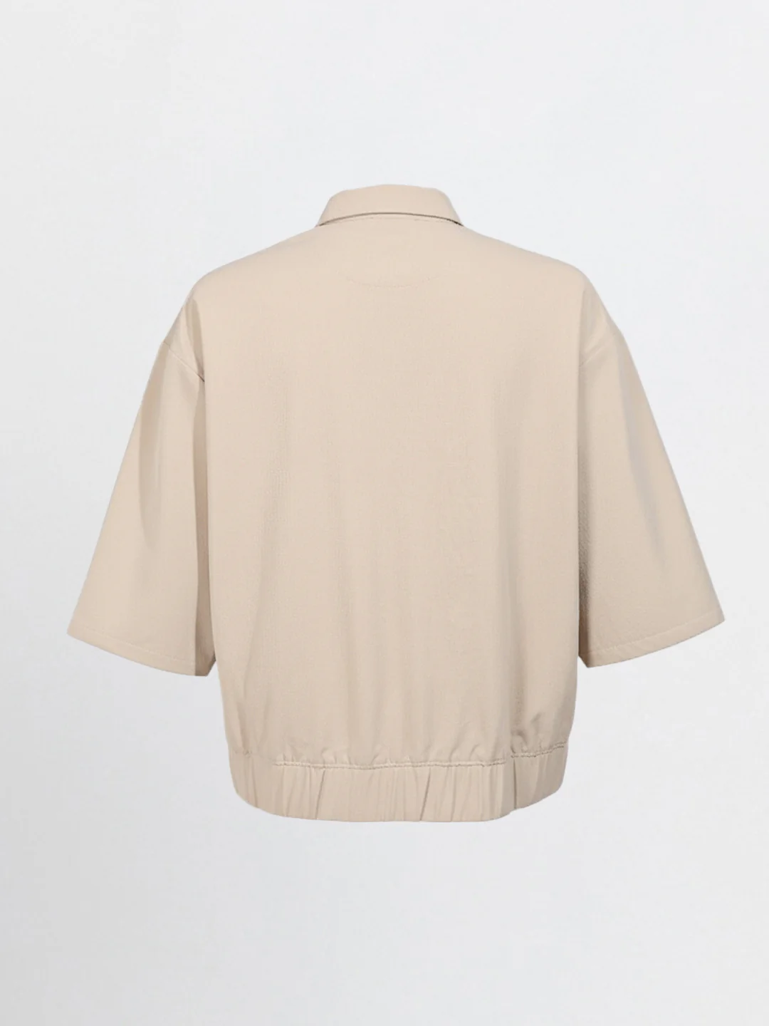 Men's Beige Oversized Fit Solid Warner Bros Jacket - Image 4
