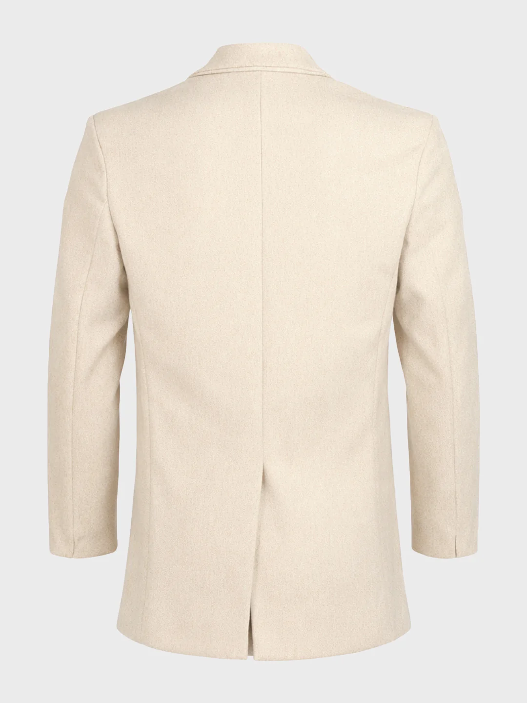 Men's Beige Regular Fit Solid Casual Jacket - Image 4