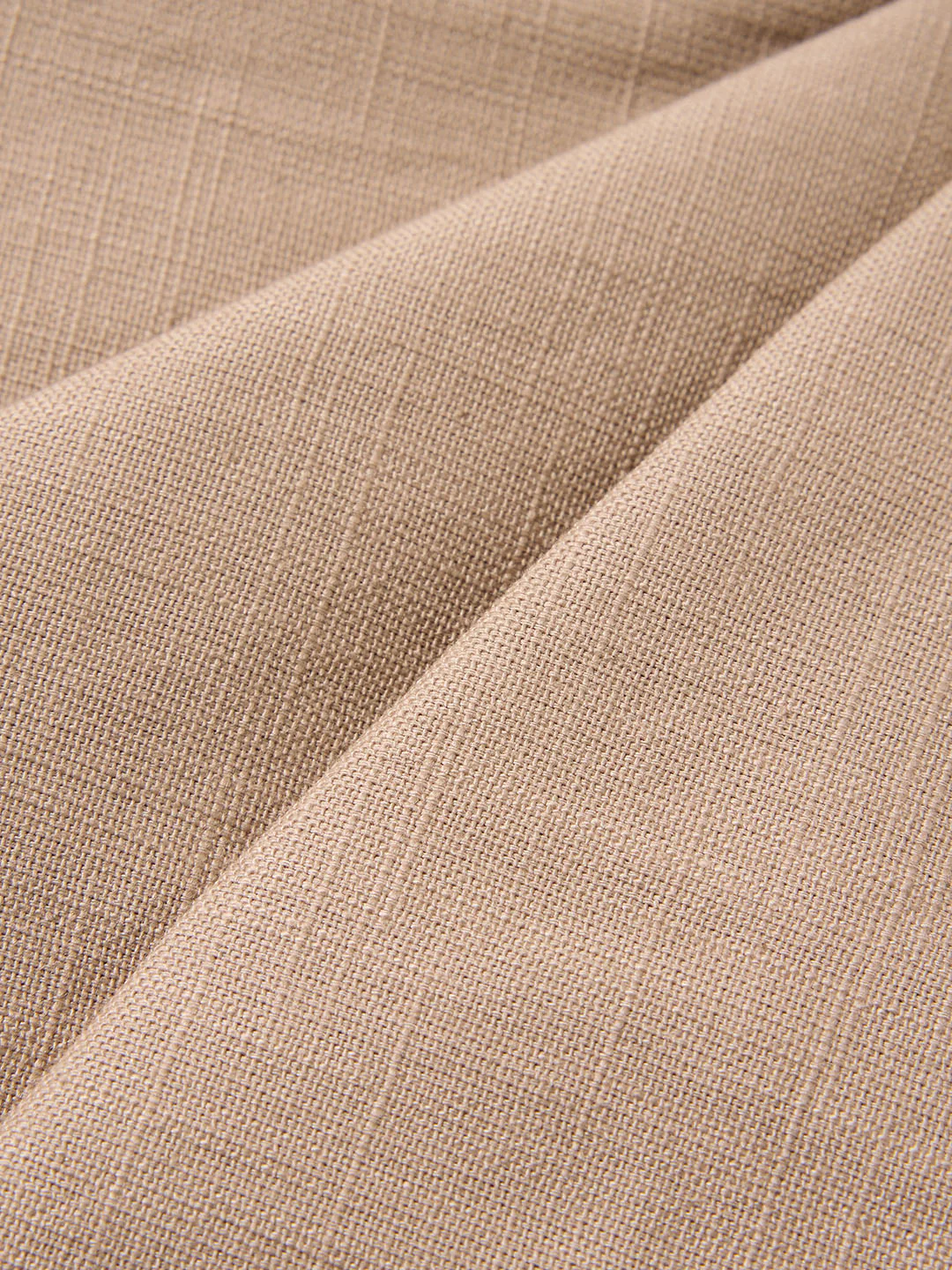 Men's Beige Regular Fit Solid Casual Trousers - Image 8