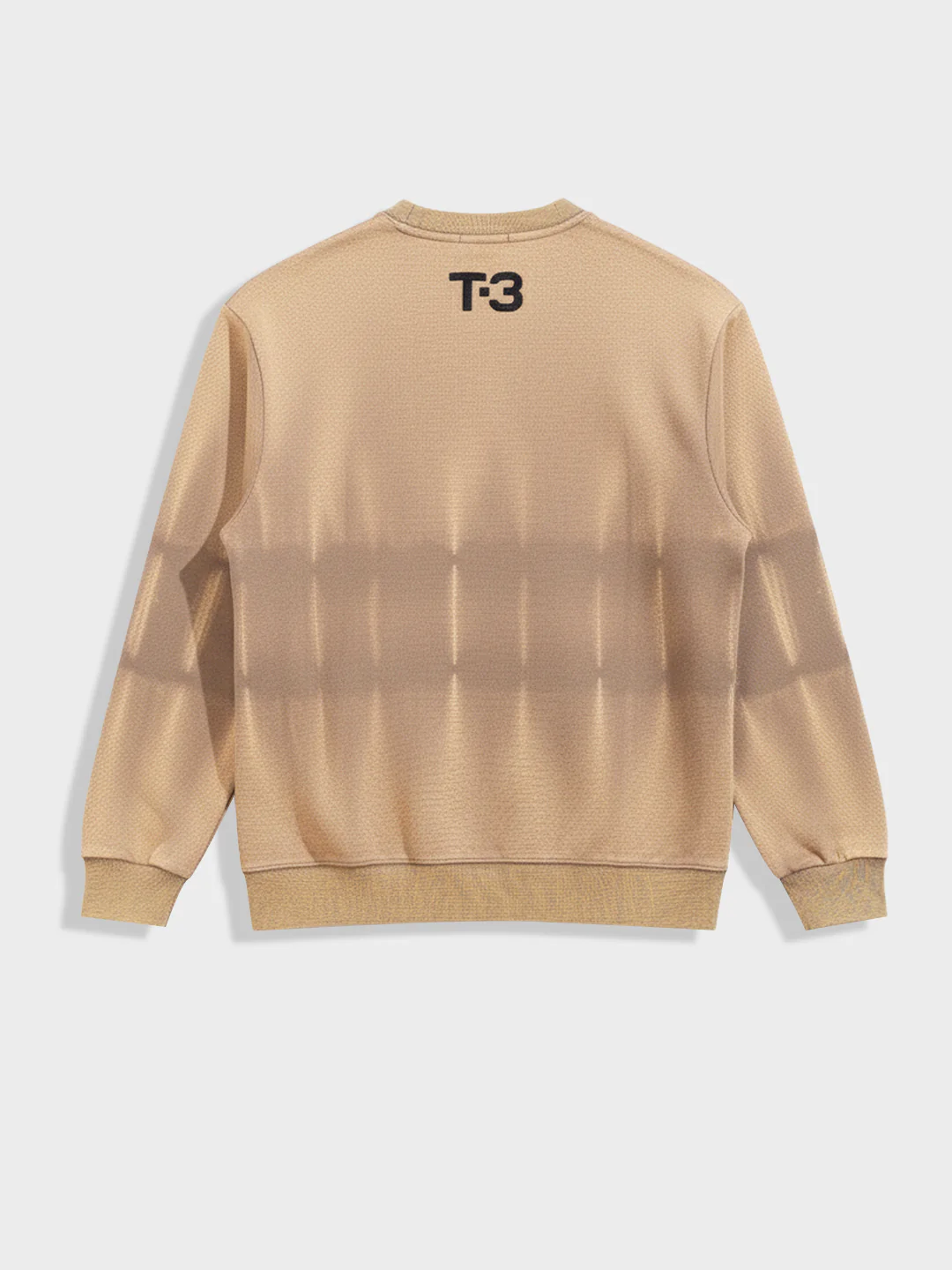 Men's Beige Relaxed Fit Embroided Casual Sweatshirt - Image 4