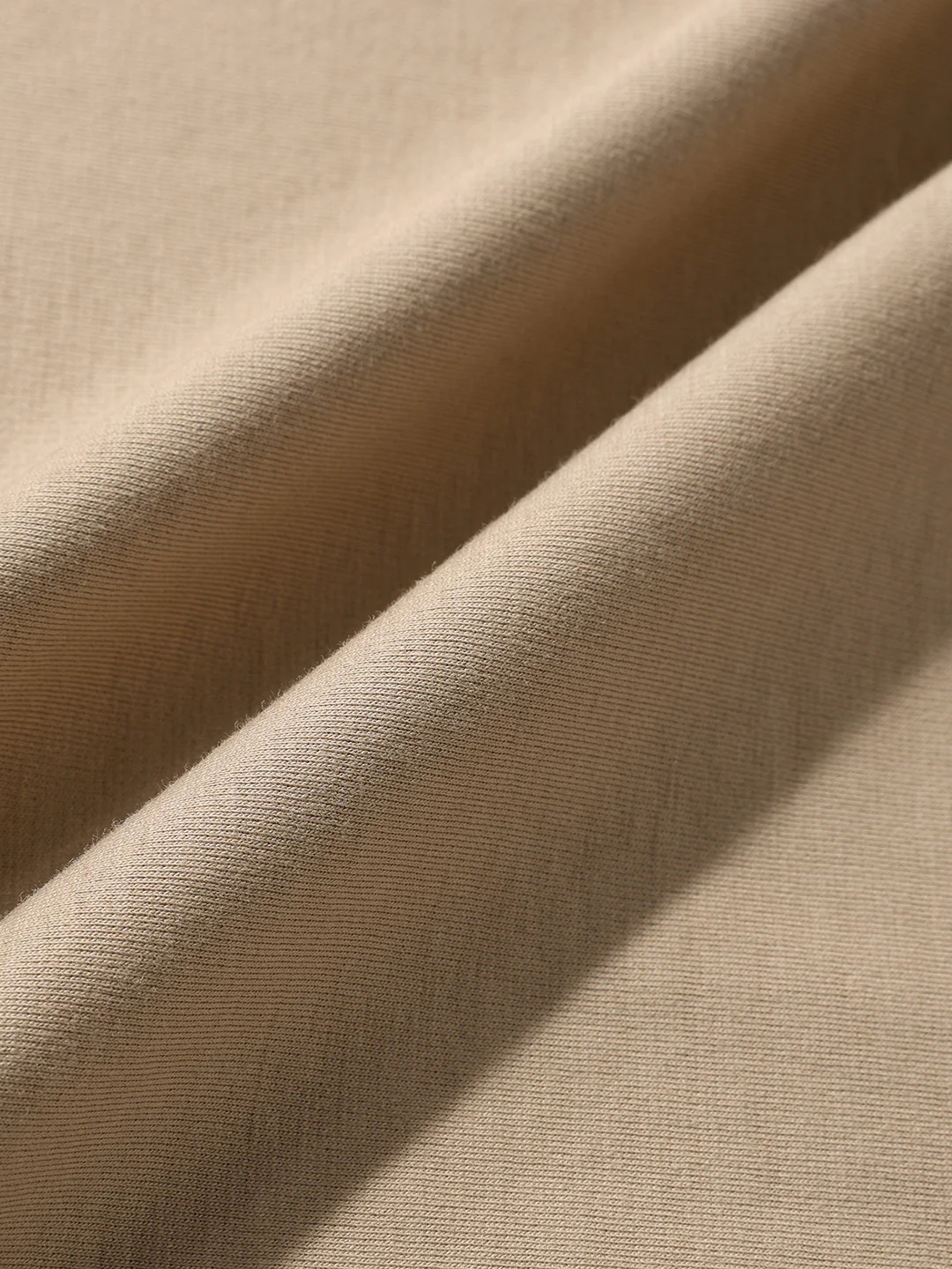 Men's Beige Relaxed Fit Embroided 240 GSM Casual T-Shirt - Image 9