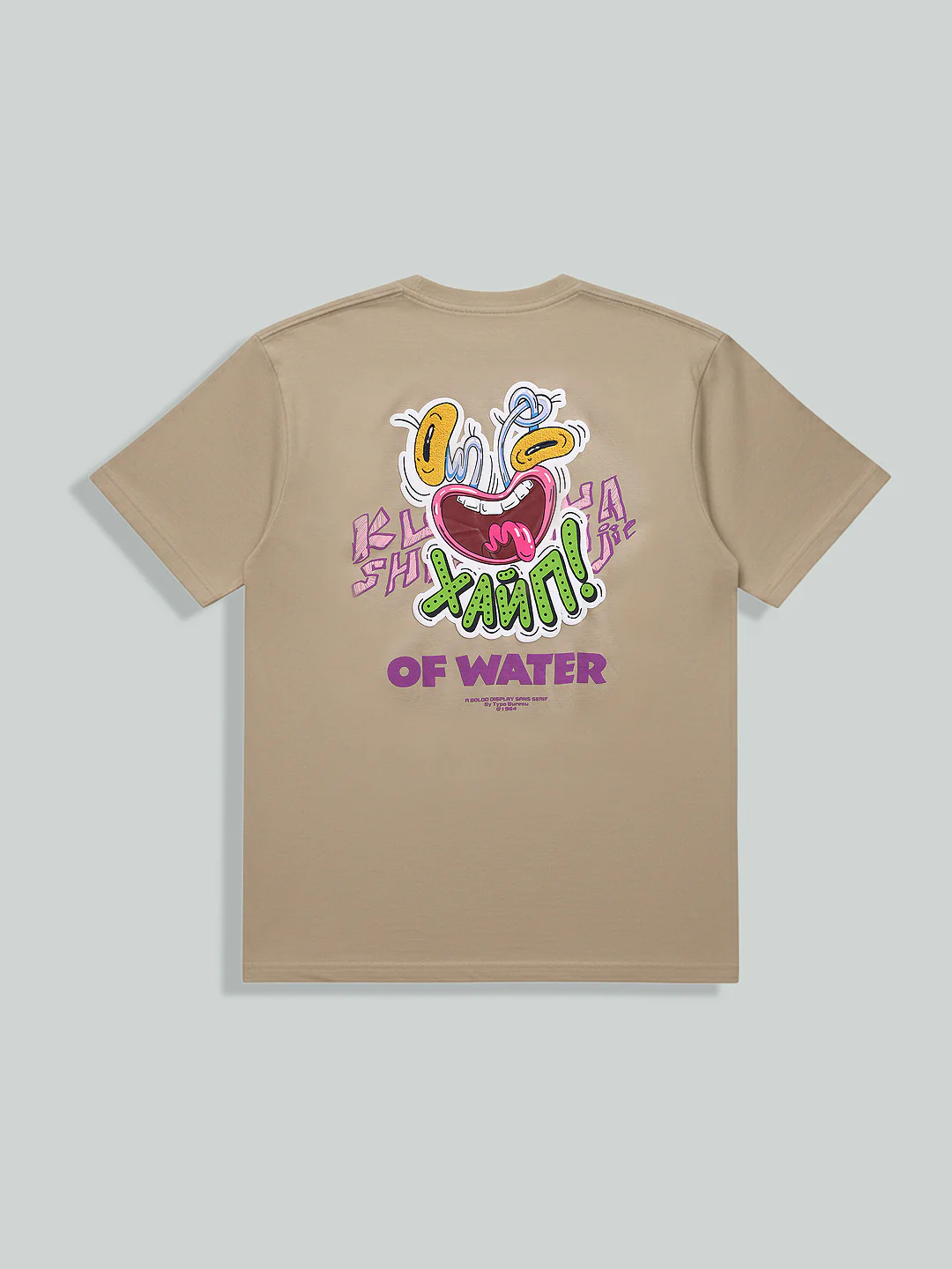 Men's Beige Relaxed Fit Embroided 240 GSM Graphic  T-Shirt - Image 6